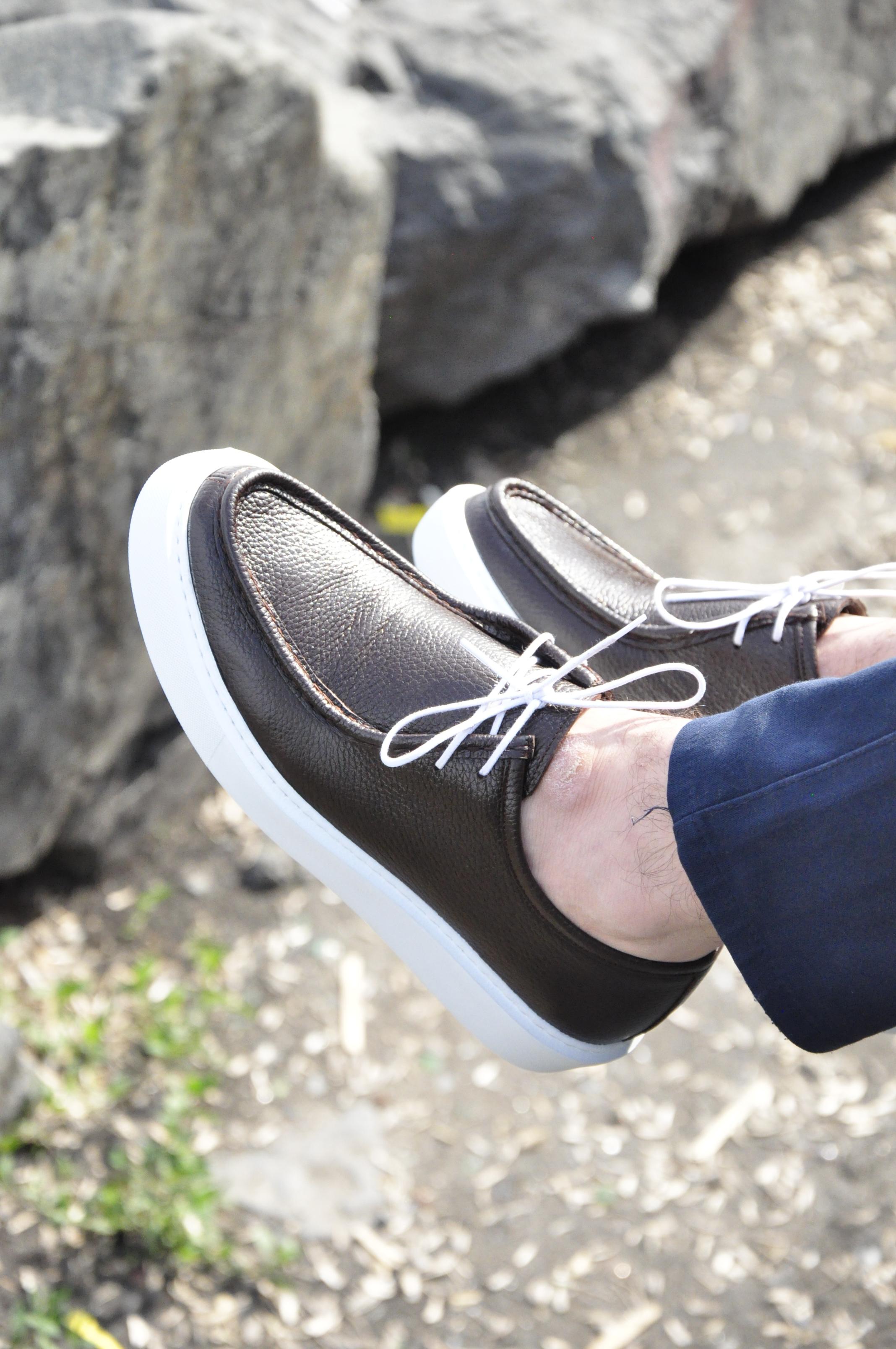 Leo Model Hakiki Natural Floater Deri Loafer Ayakkabı - Kahverengi