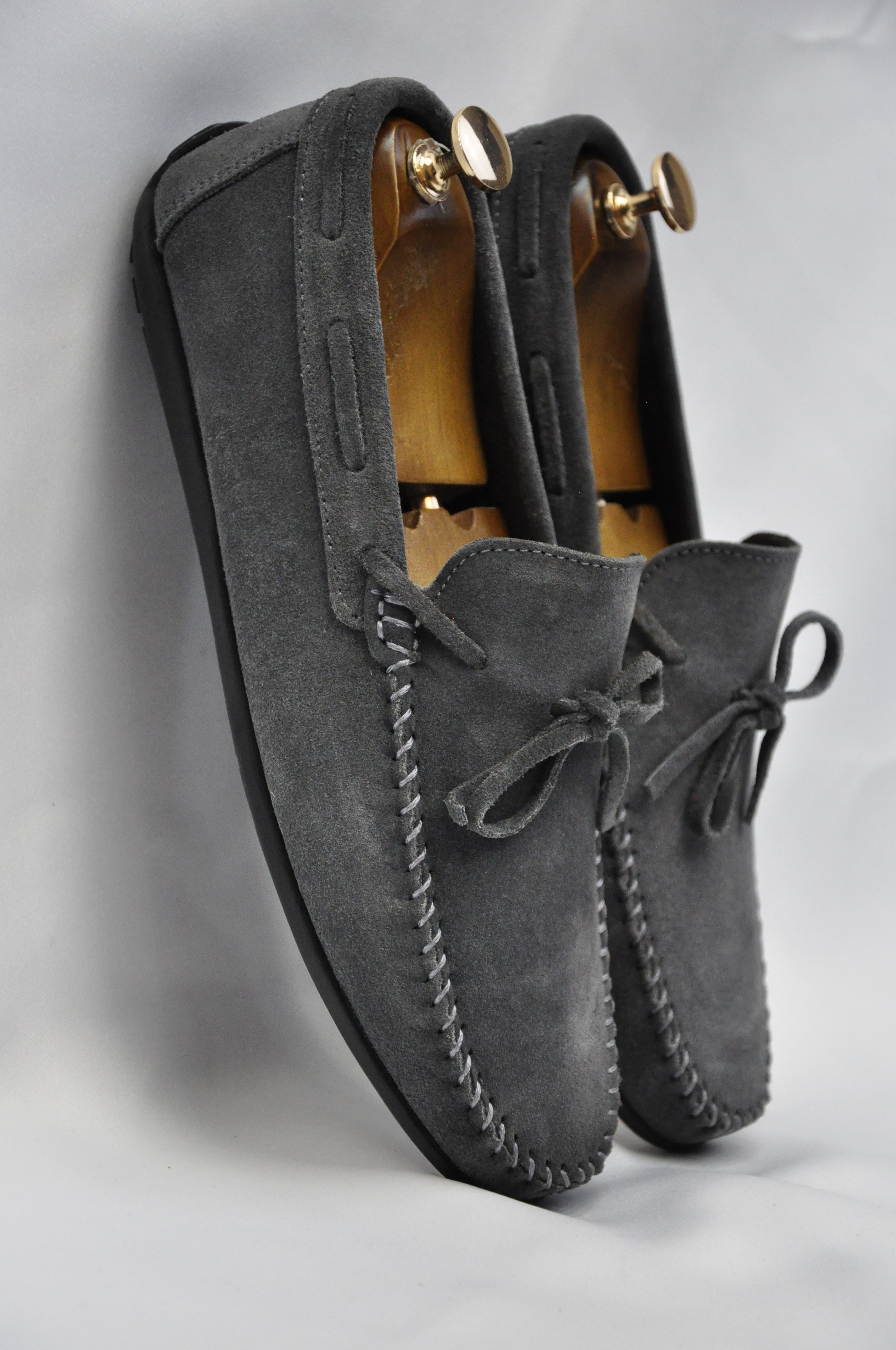 Roc Model Hakiki Natural Süet Deri Loafer Ayakkabı - Gri