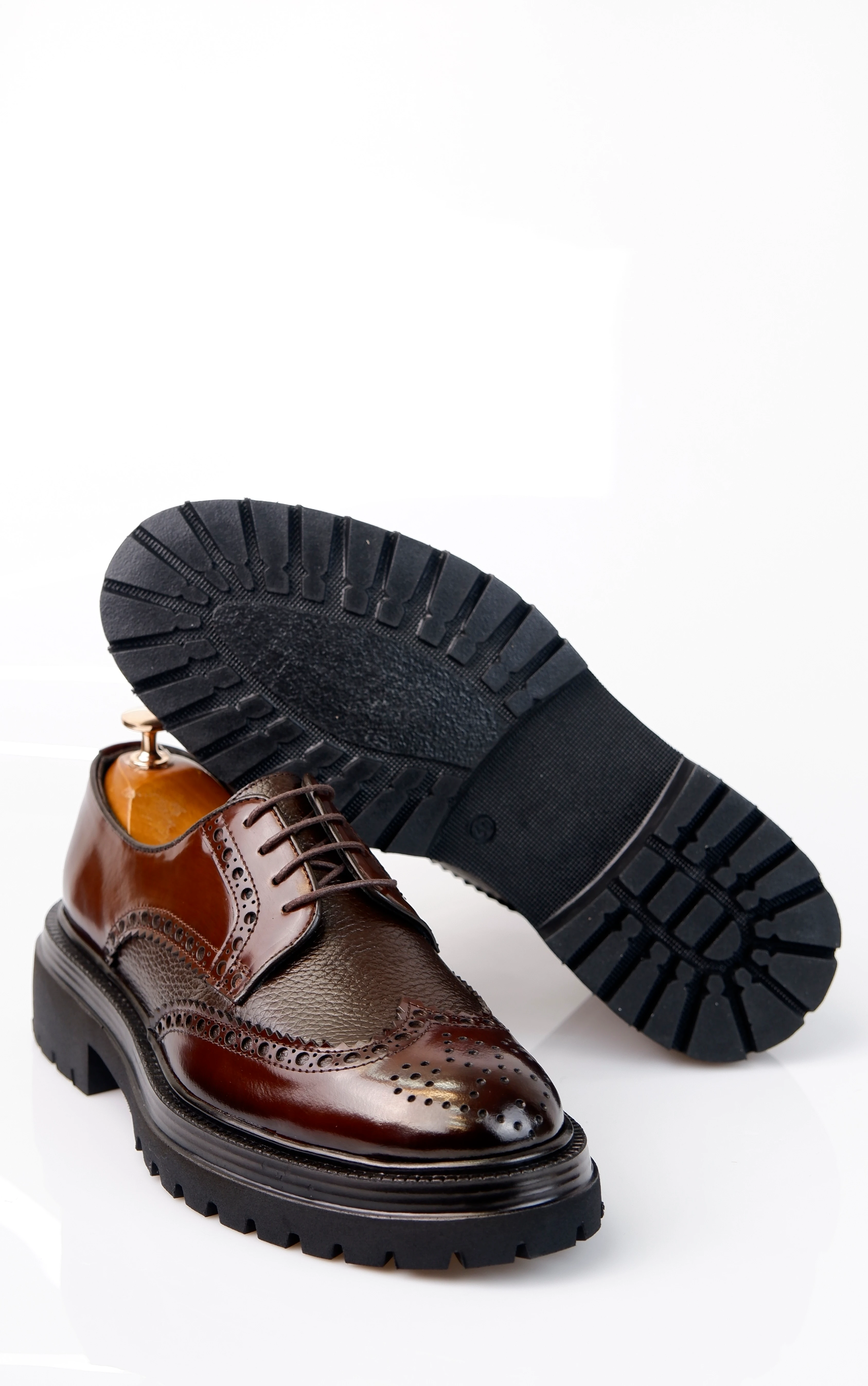 Royalton Model Hakiki Açma Kombinasyon Deri Casual Ayakkabı