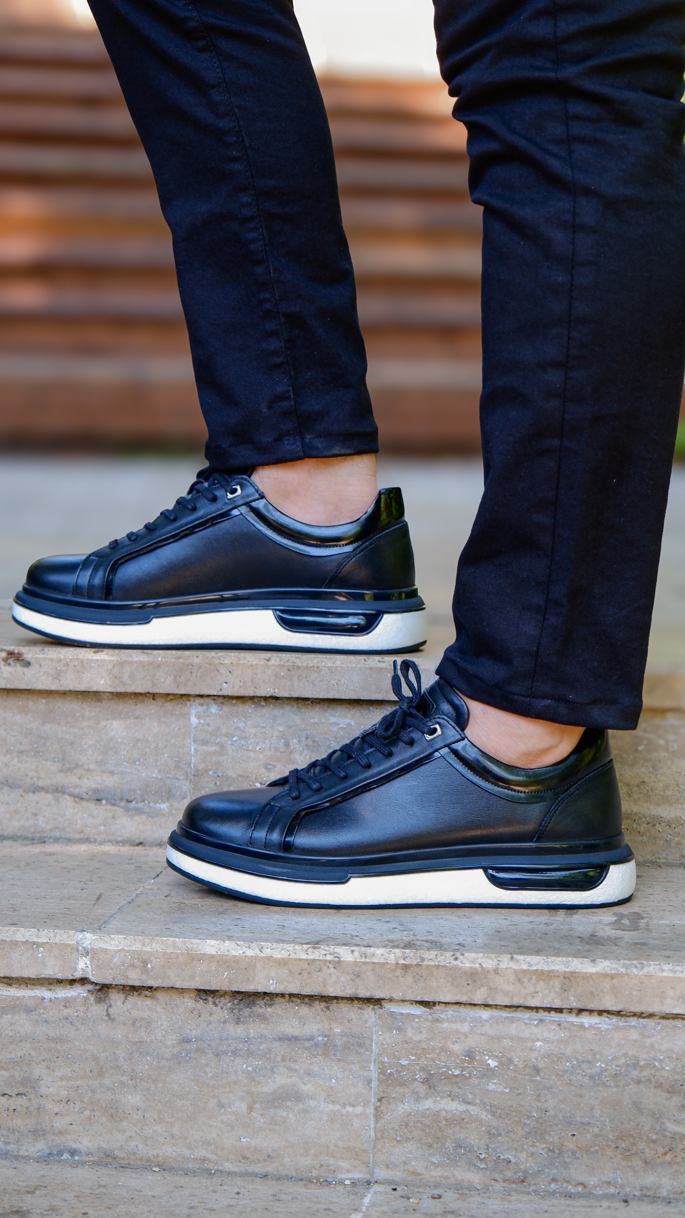Orion model Hakiki Natural Deri Köpük Comfort Taban Sneaker Ayakkabı