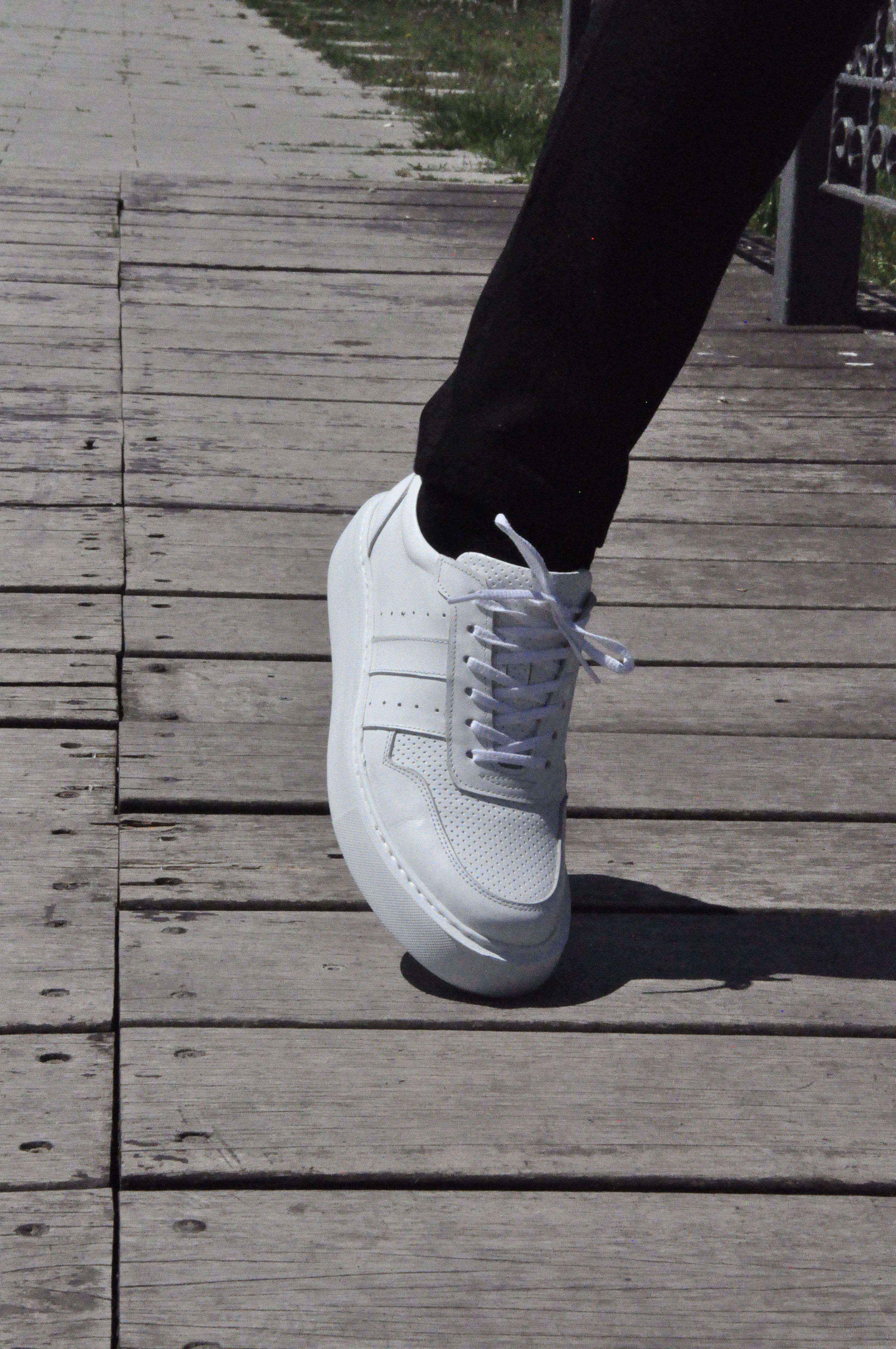 Viper Model Hakiki Natural Deri Sneaker Ayakkabı - Beyaz