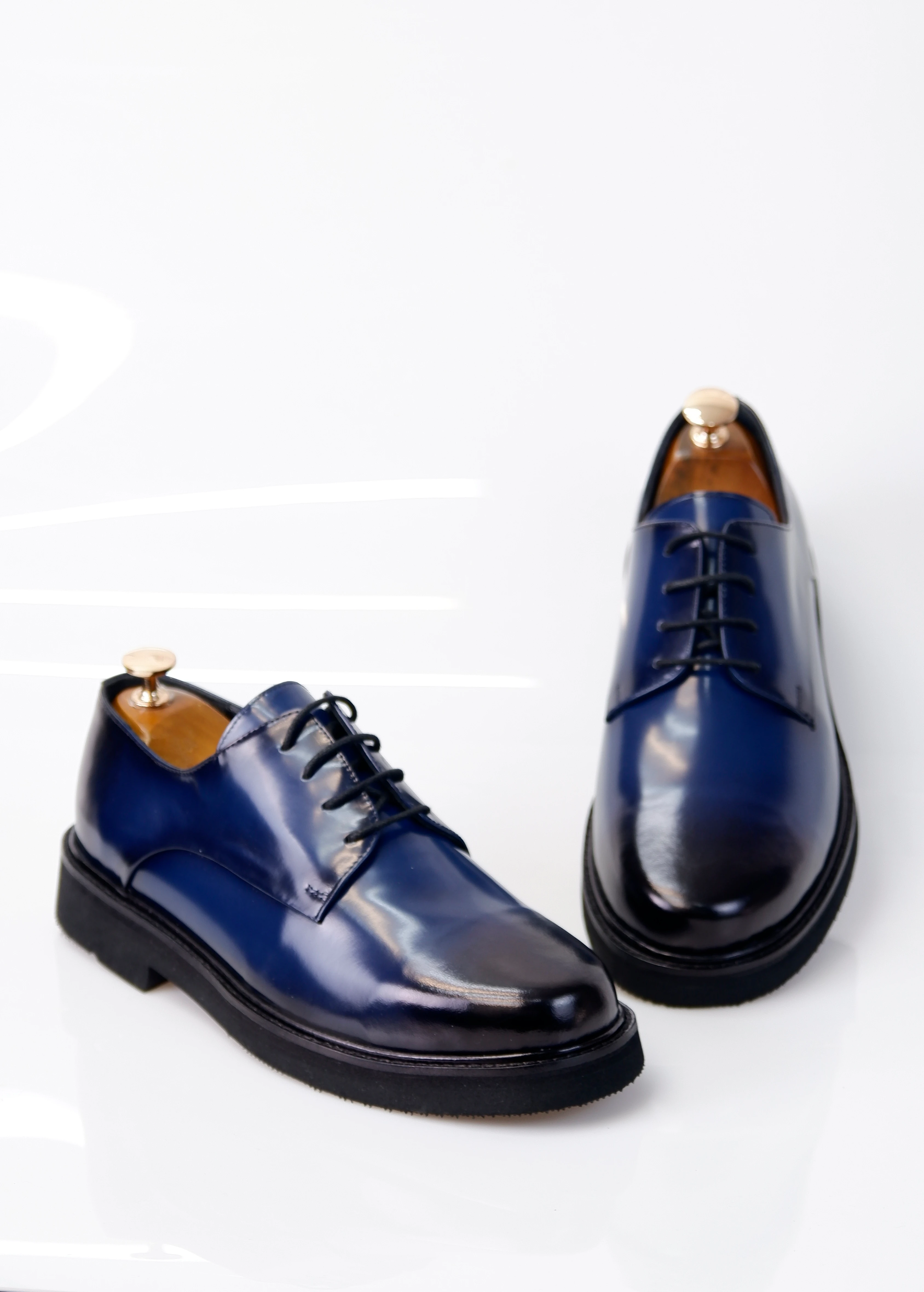 Regent Model Hakiki Natural Açma Deri Casual Ayakkbı - Lacivert Siyah Taban