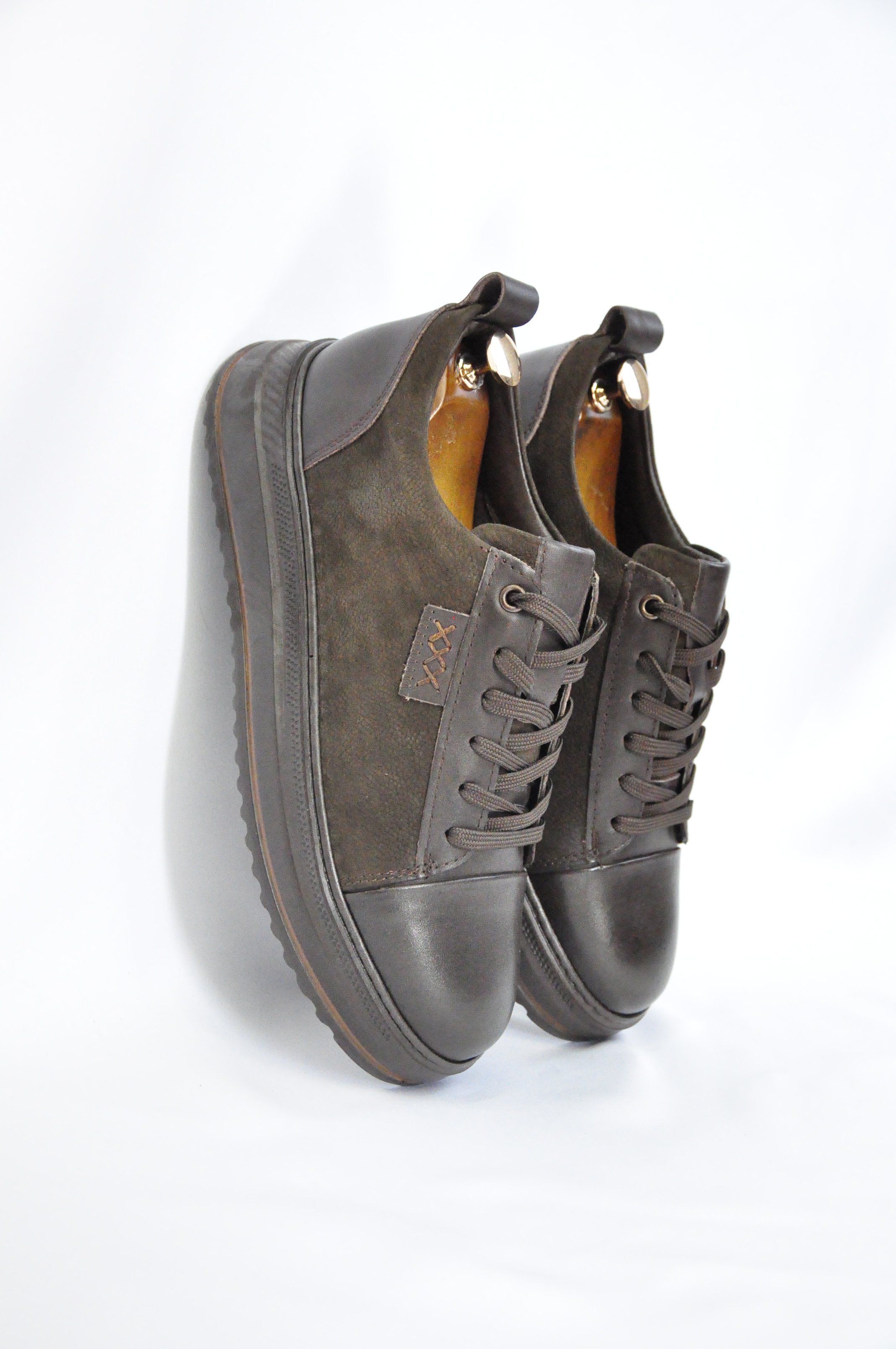 Oslo V2 Model Hakiki Natural Deri Sneaker Ayakkabı - Kahverengi