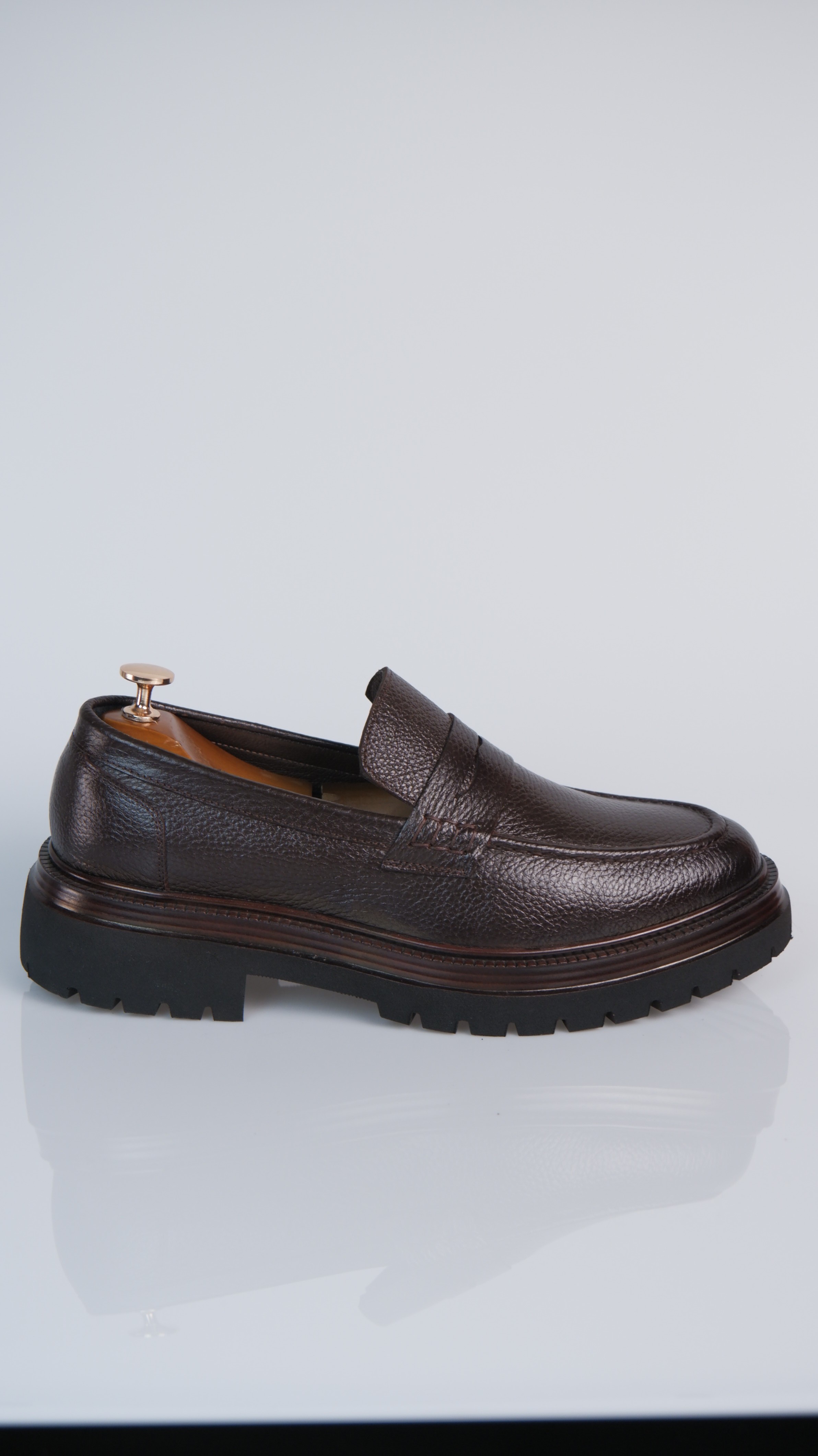 Silva Model Hakiki Natural Floater Deri Casual Ayakkabı - Kahverengi