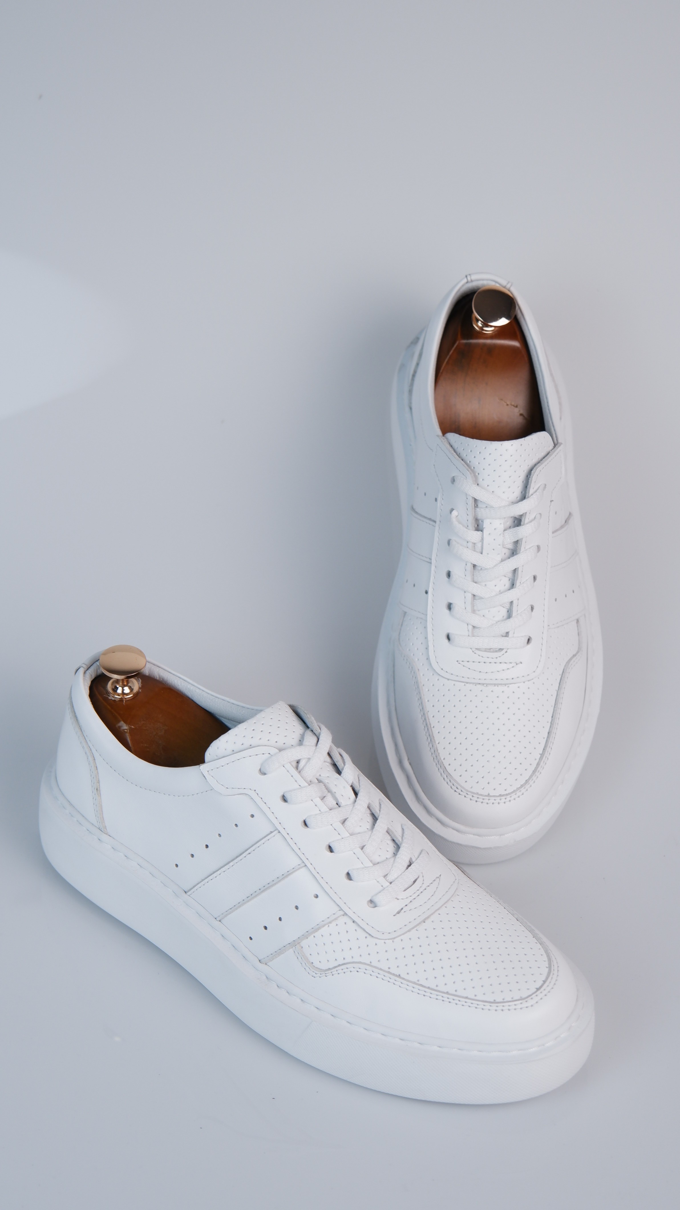 Viper Model Hakiki Natural Deri Sneaker Ayakkabı - Grii
