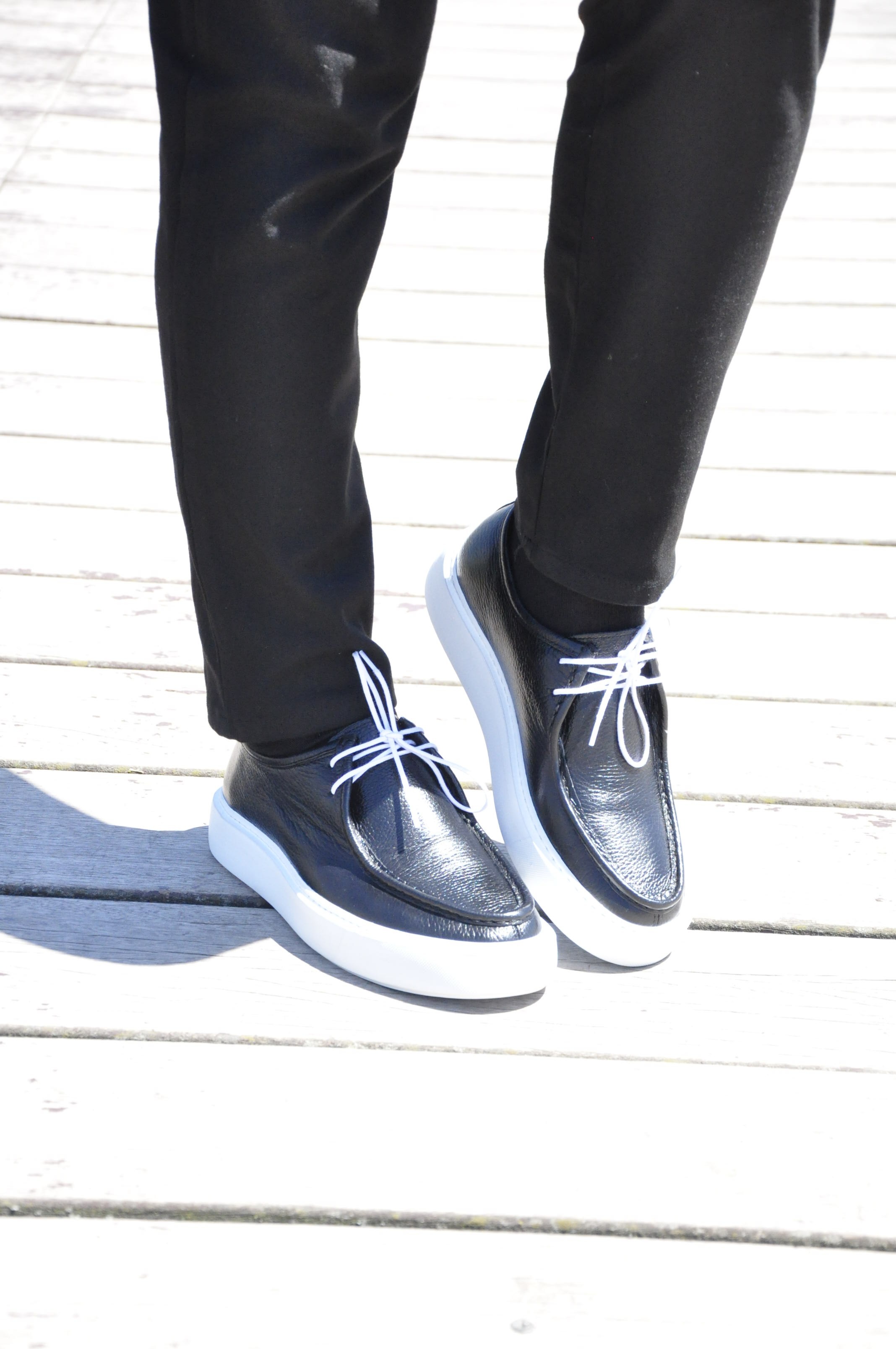 Leo Model Hakiki Natural Floater Deri Loafer Ayakkabı - Siyah