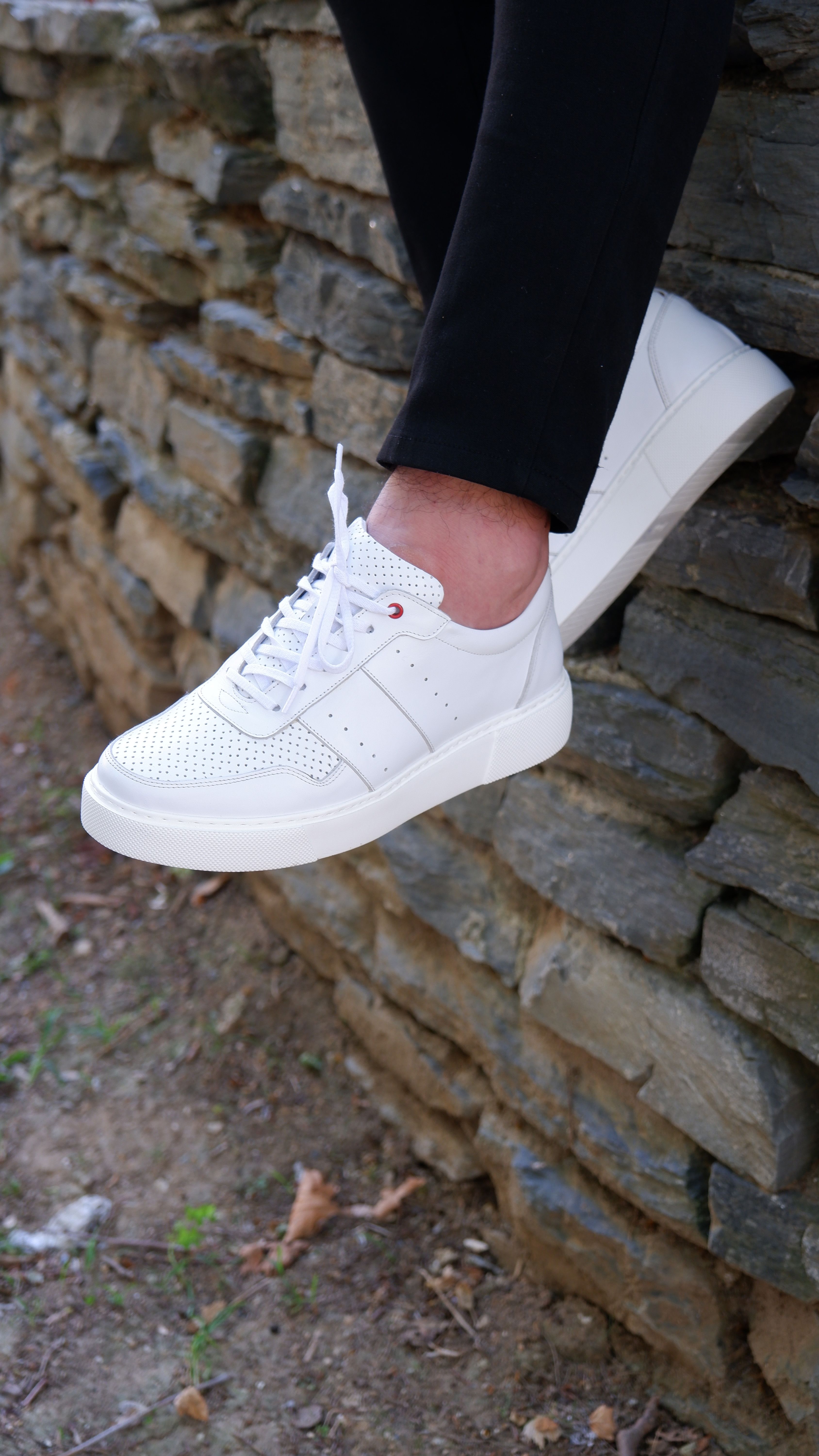Viper Model Hakiki Natural Deri Sneaker Ayakkabı - Grii