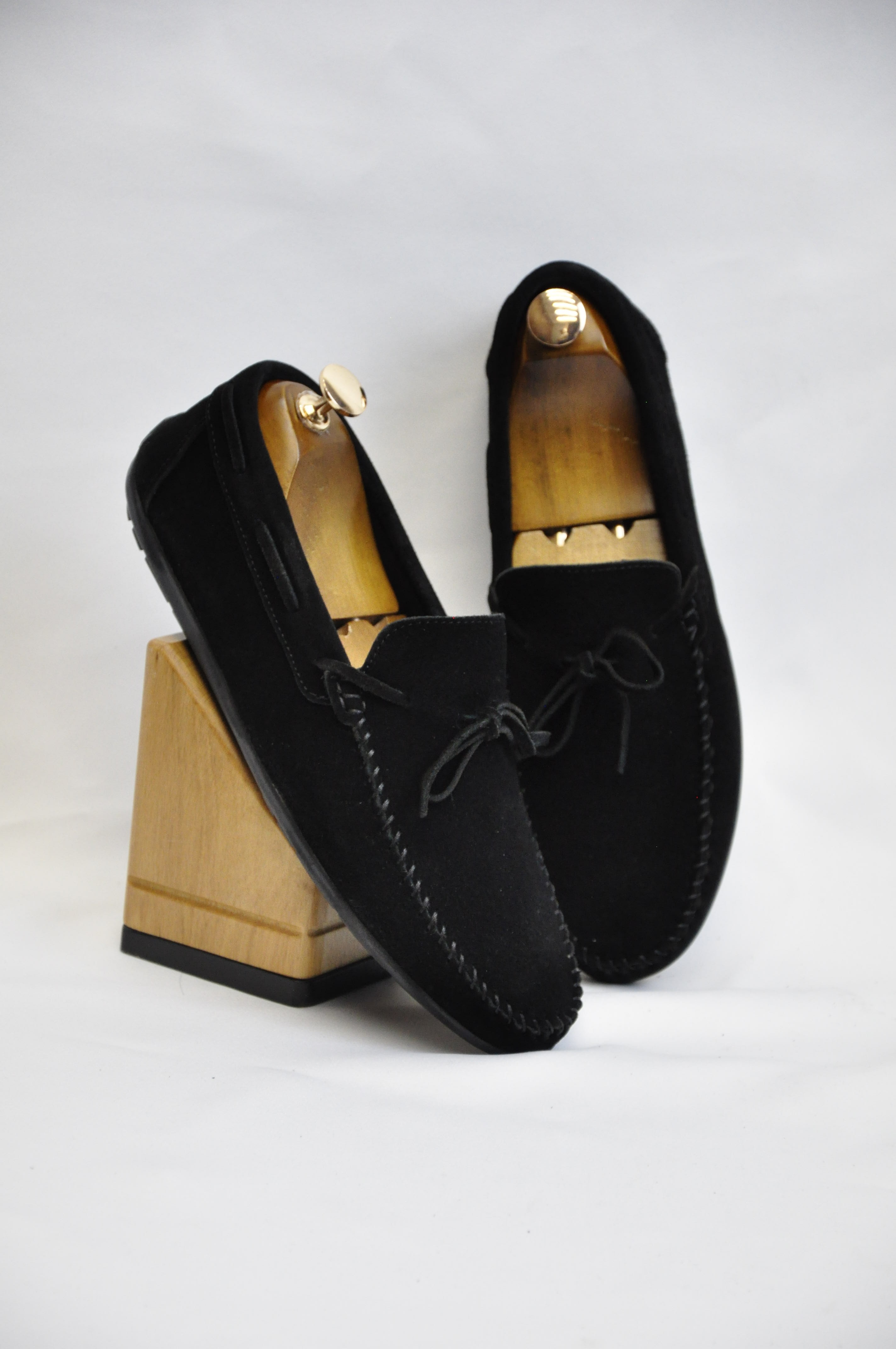 Roc Model Hakiki Natural Süet Deri Loafer Ayakkabı - Siyah