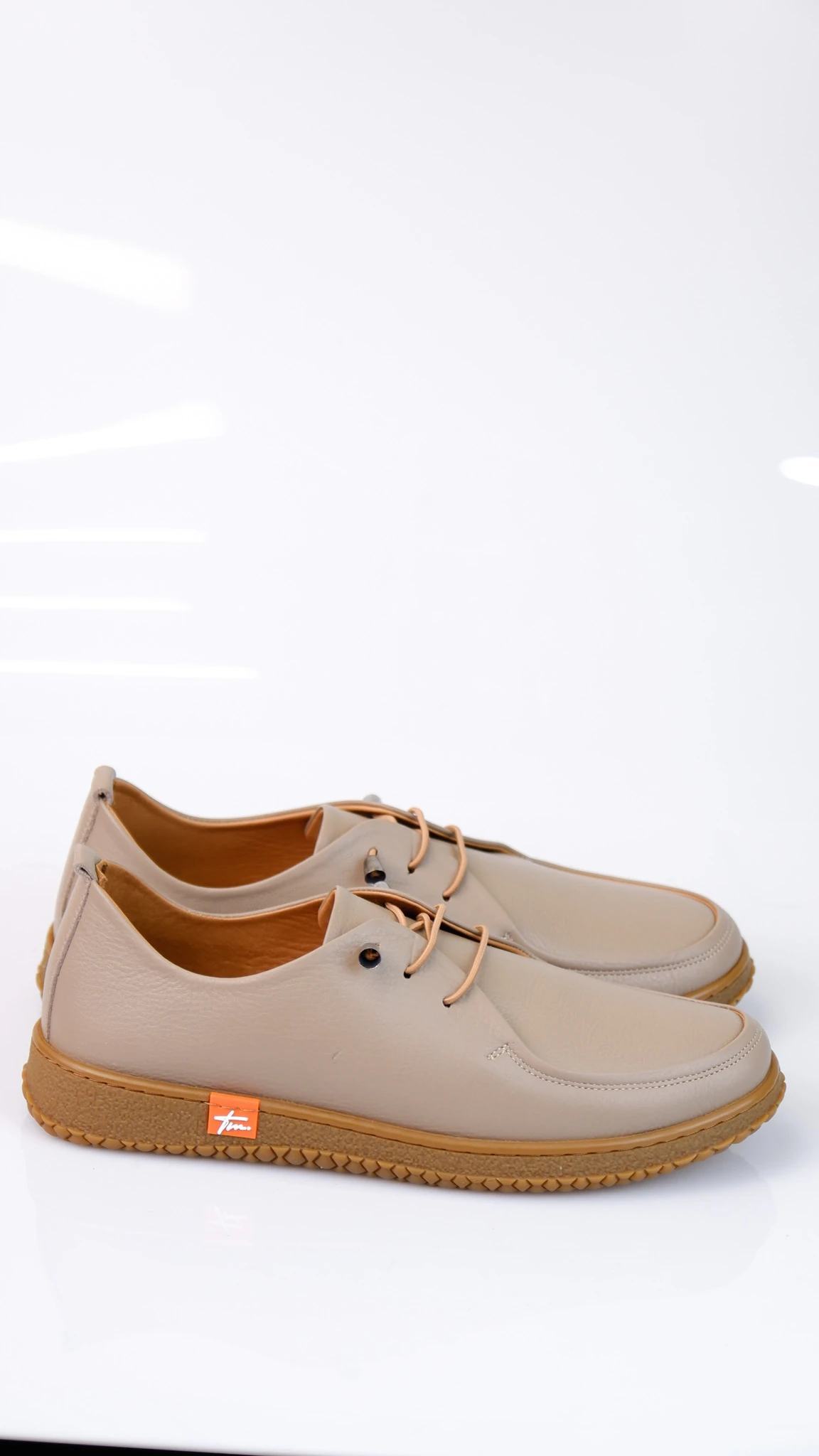 Latitude Model Hakiki Deri Kadın Sneaker Ayakkabı - Bej