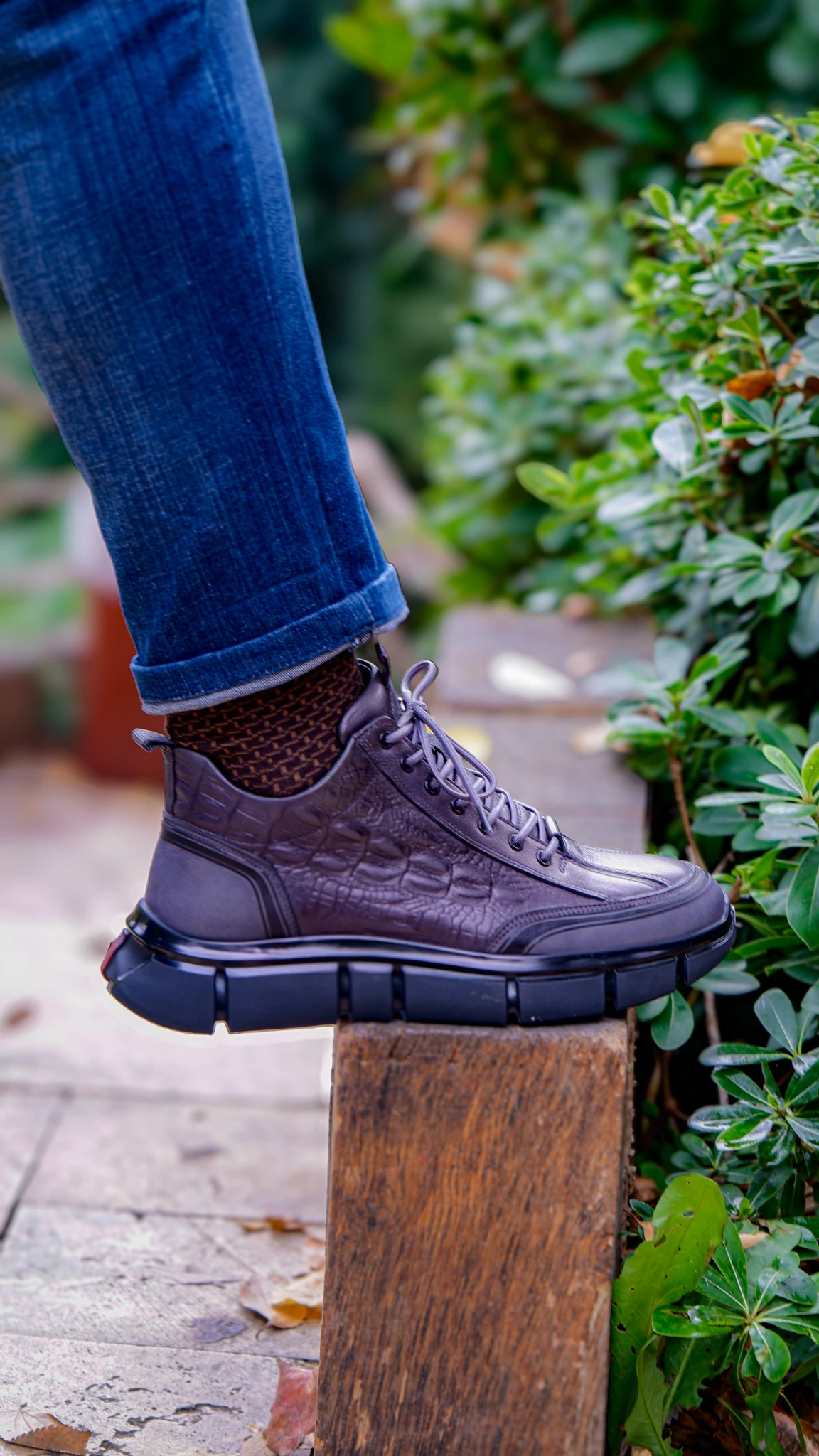 Reptile Model Hakiki Natural Deri Sneaker Ayakabı