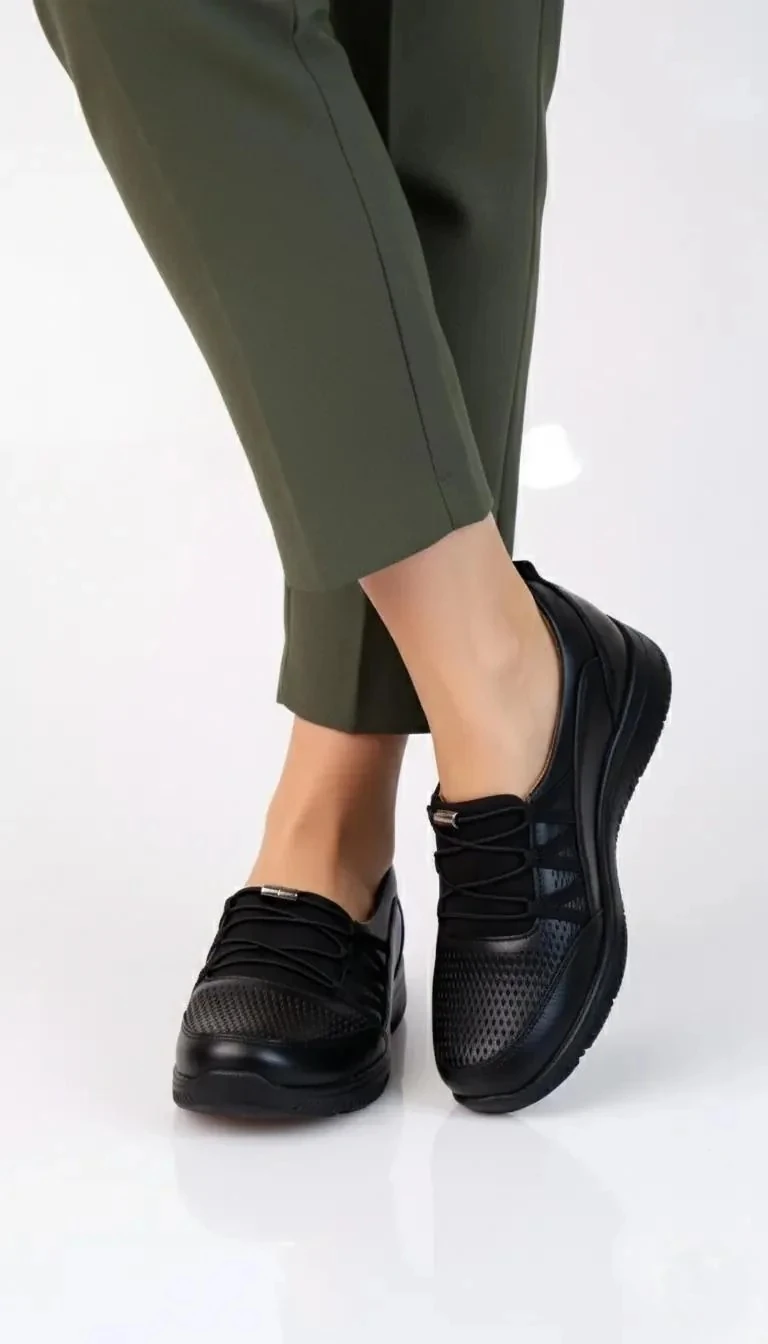 Perfora Model Hakiki Deri Kadın Günlük Loafer Ayakkabı