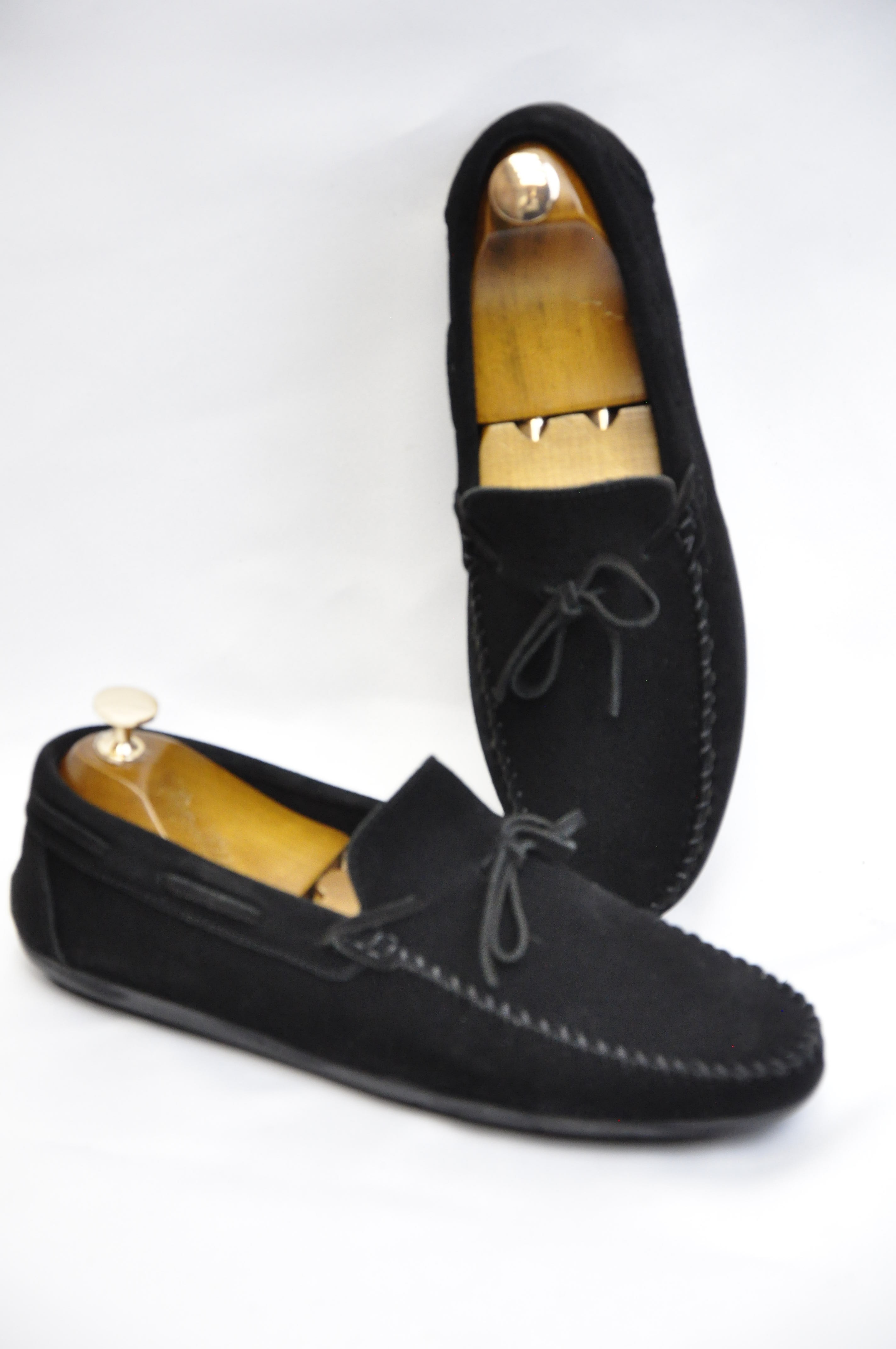Roc Model Hakiki Natural Süet Deri Loafer Ayakkabı - Siyah