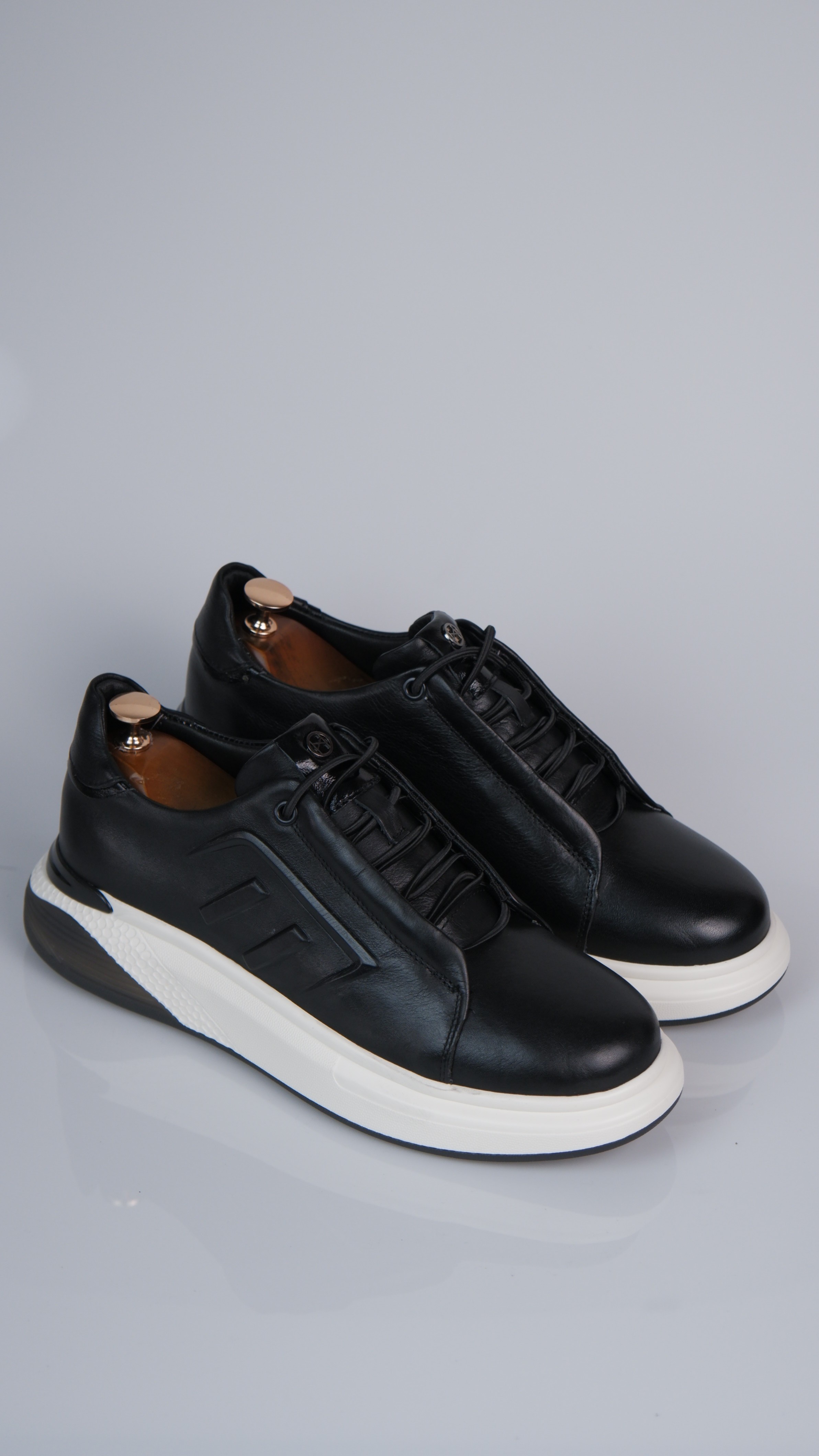 Claw Model Hakiki Natural Deri Köpük Comfort Taban Sneaker Ayakkabı - Siyah