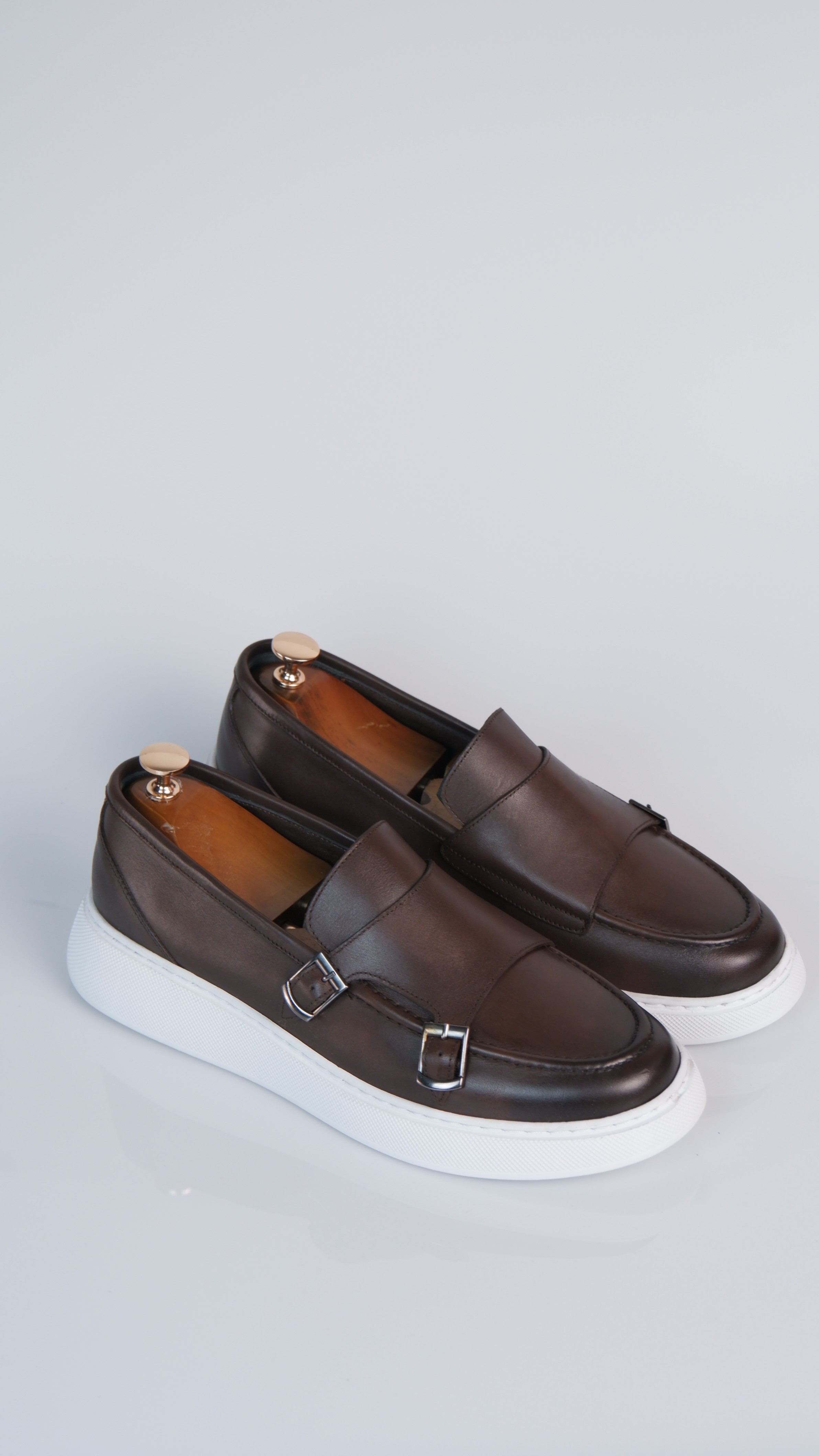 Cait Model Hakiki Natural Deri Casual Ayakkabı - Kahverengi
