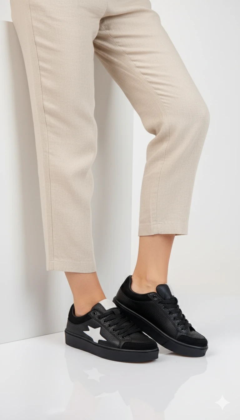 Retro Star Model Kadın Sneaker Ayakkabı