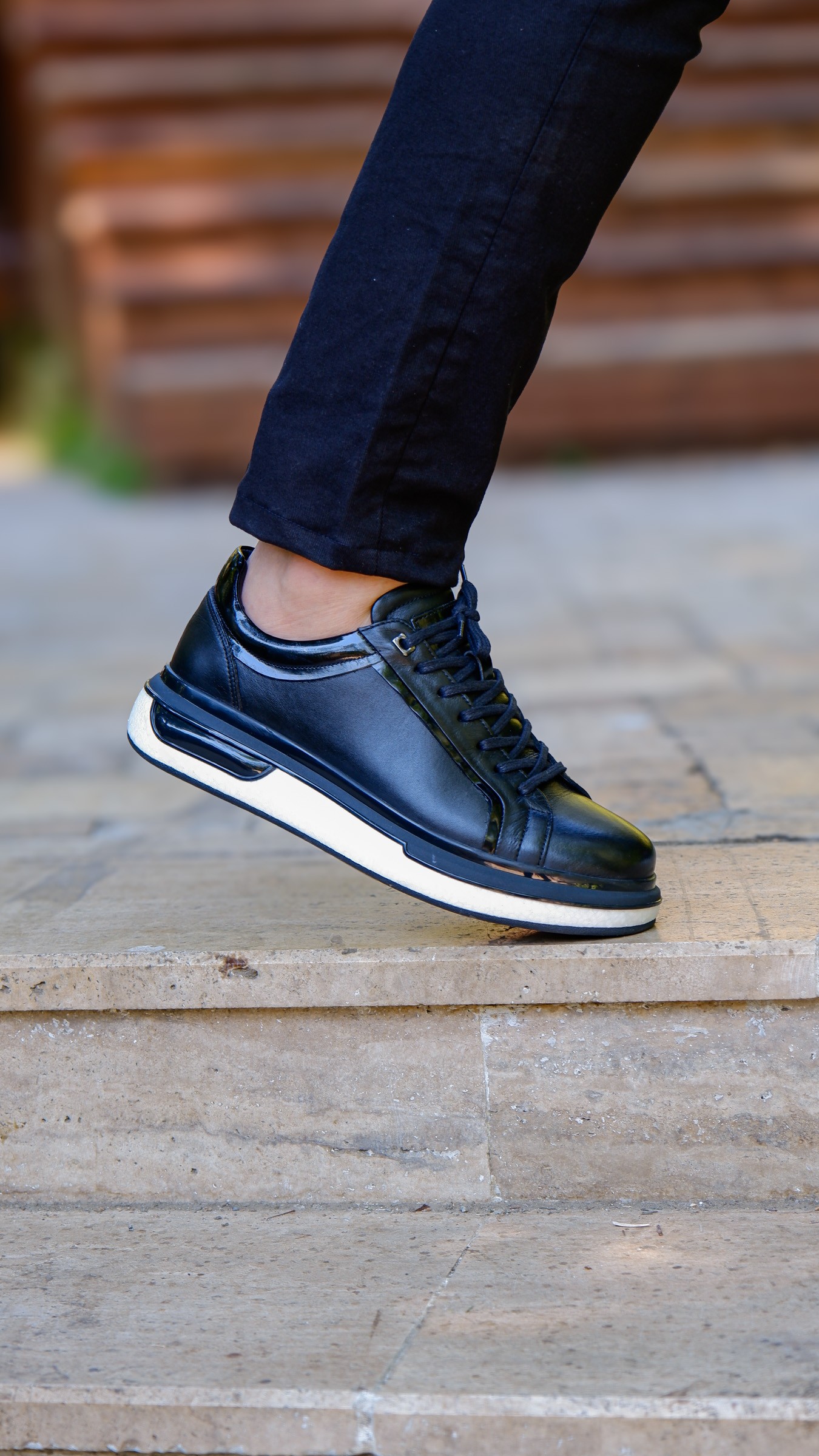 Orion model Hakiki Natural Deri Köpük Comfort Taban Sneaker Ayakkabı