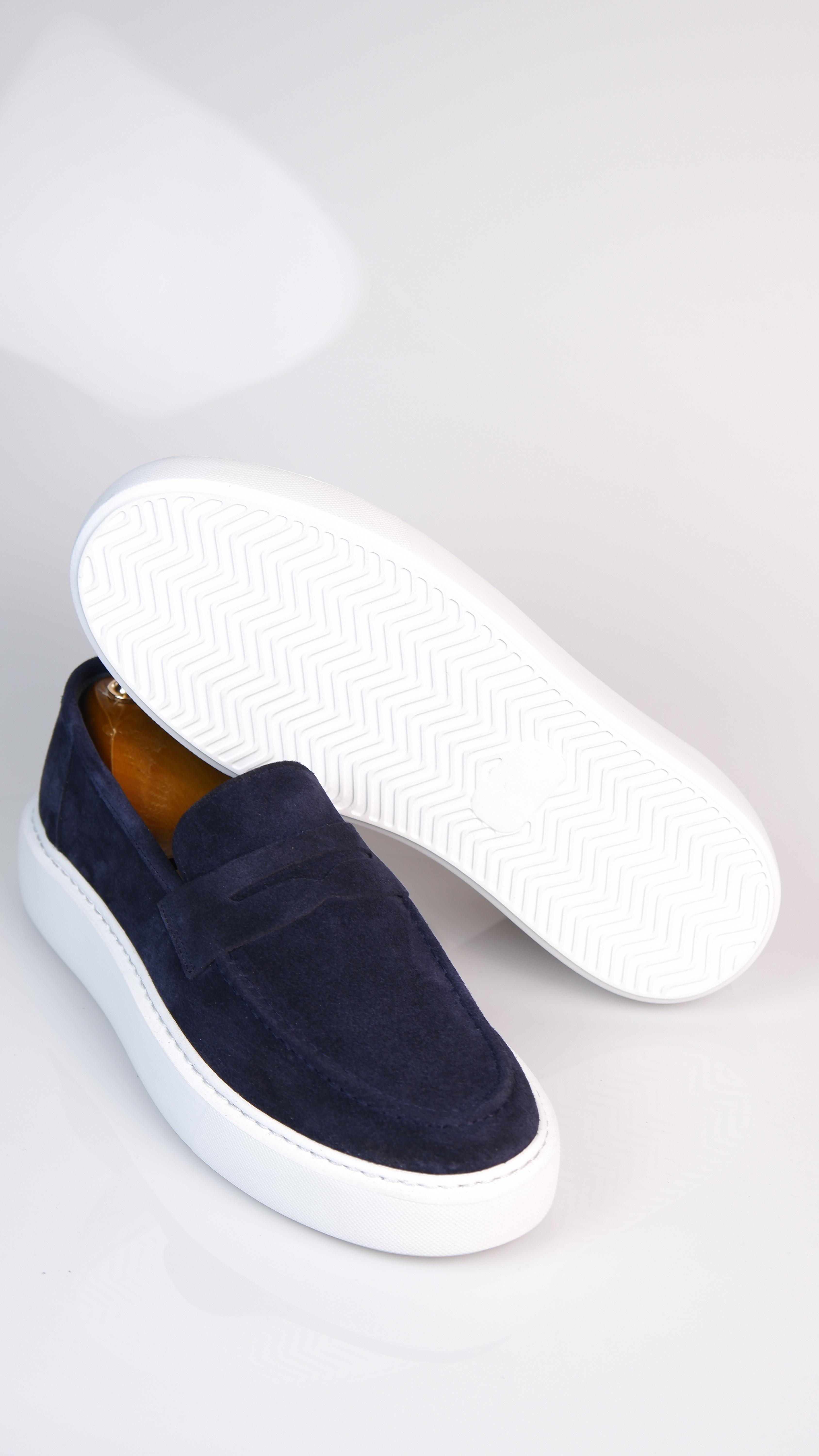 Dumas Model Hakiki Natural Set Deri Loafer Ayakkabı - LACİVERT
