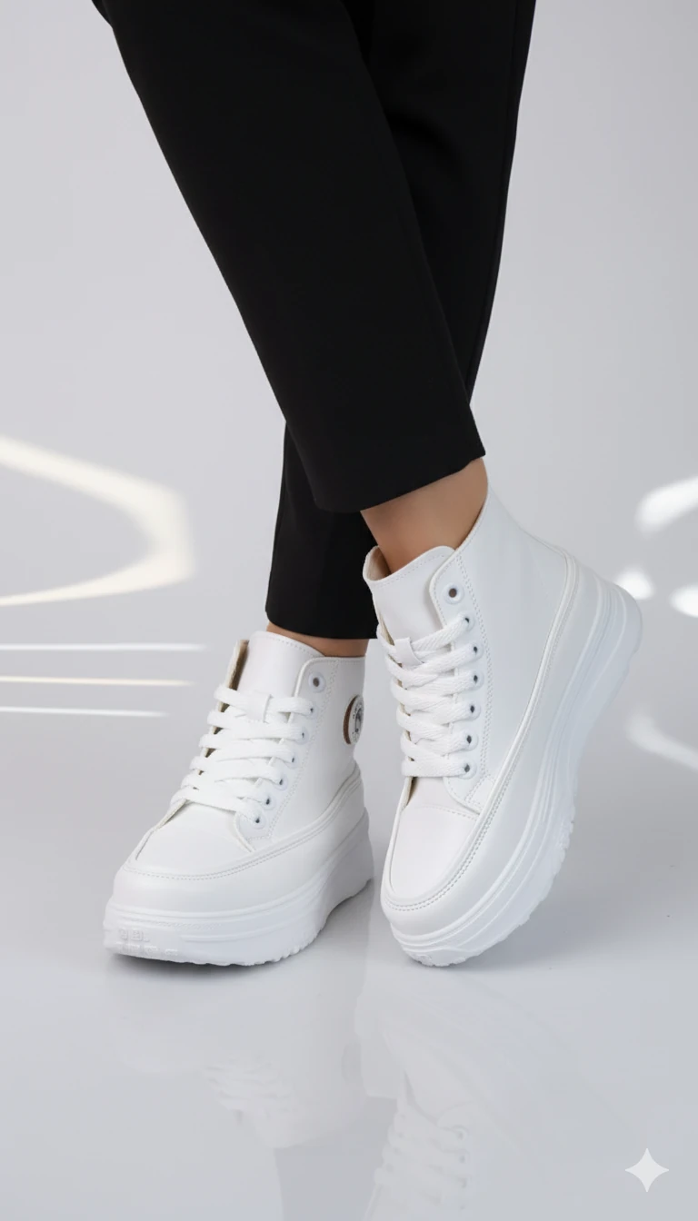 Marquise Model Kadın Günlük Sneaker Aykkabı - Beyaz