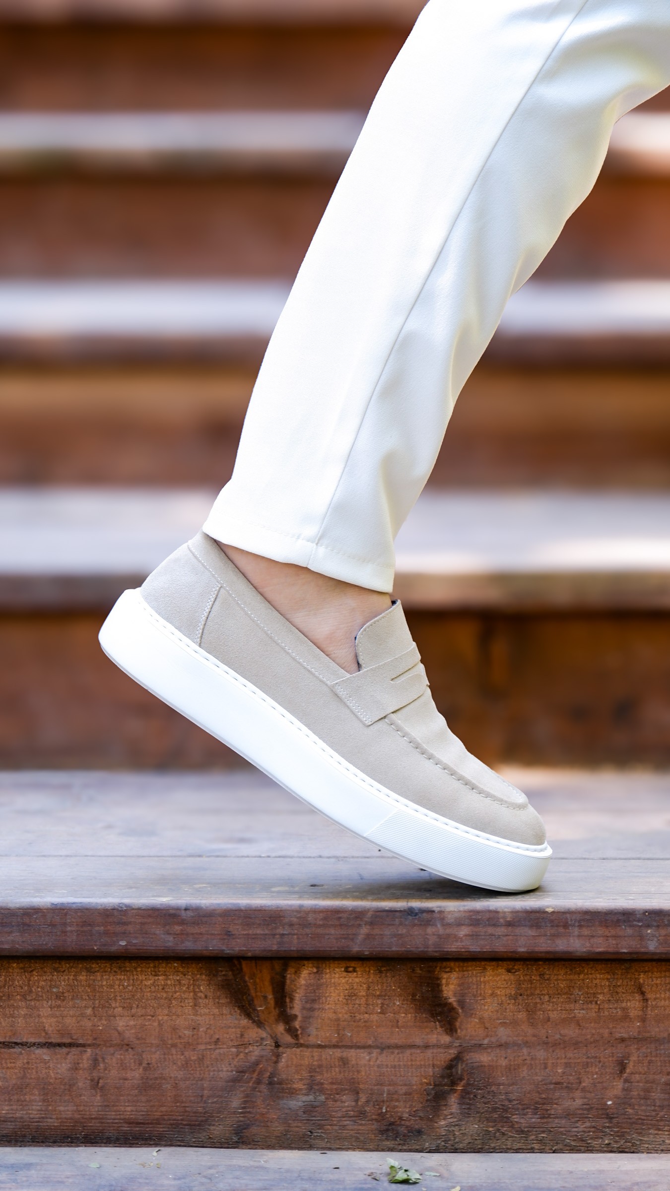 Dumas Model Hakiki Natural Set Deri Loafer Ayakkabı - Bej