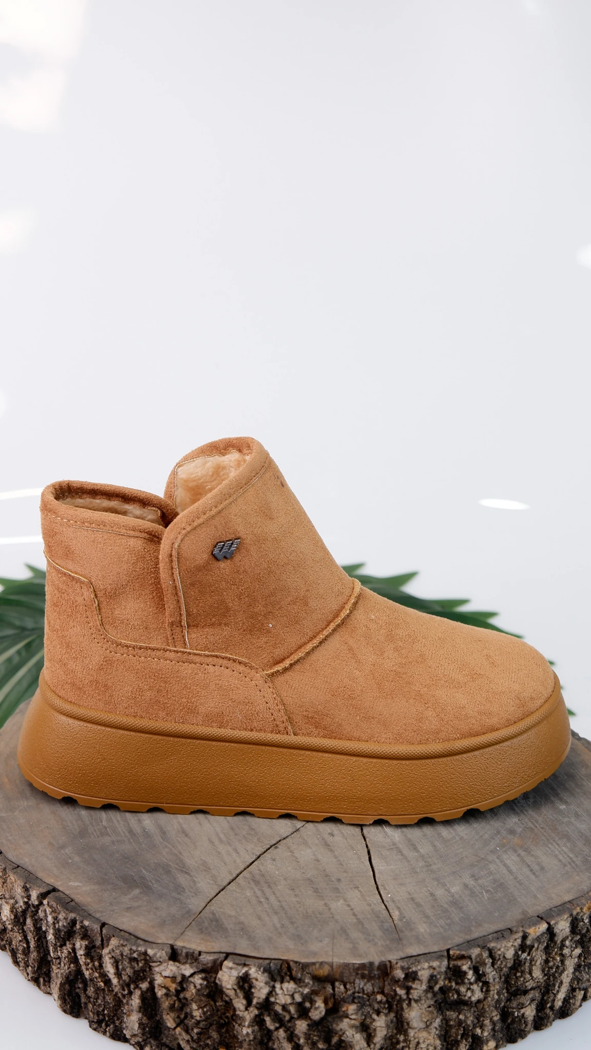 Foundry Model Süet Detaylı Kadın Günlük Bot Ayakkabı - TABA