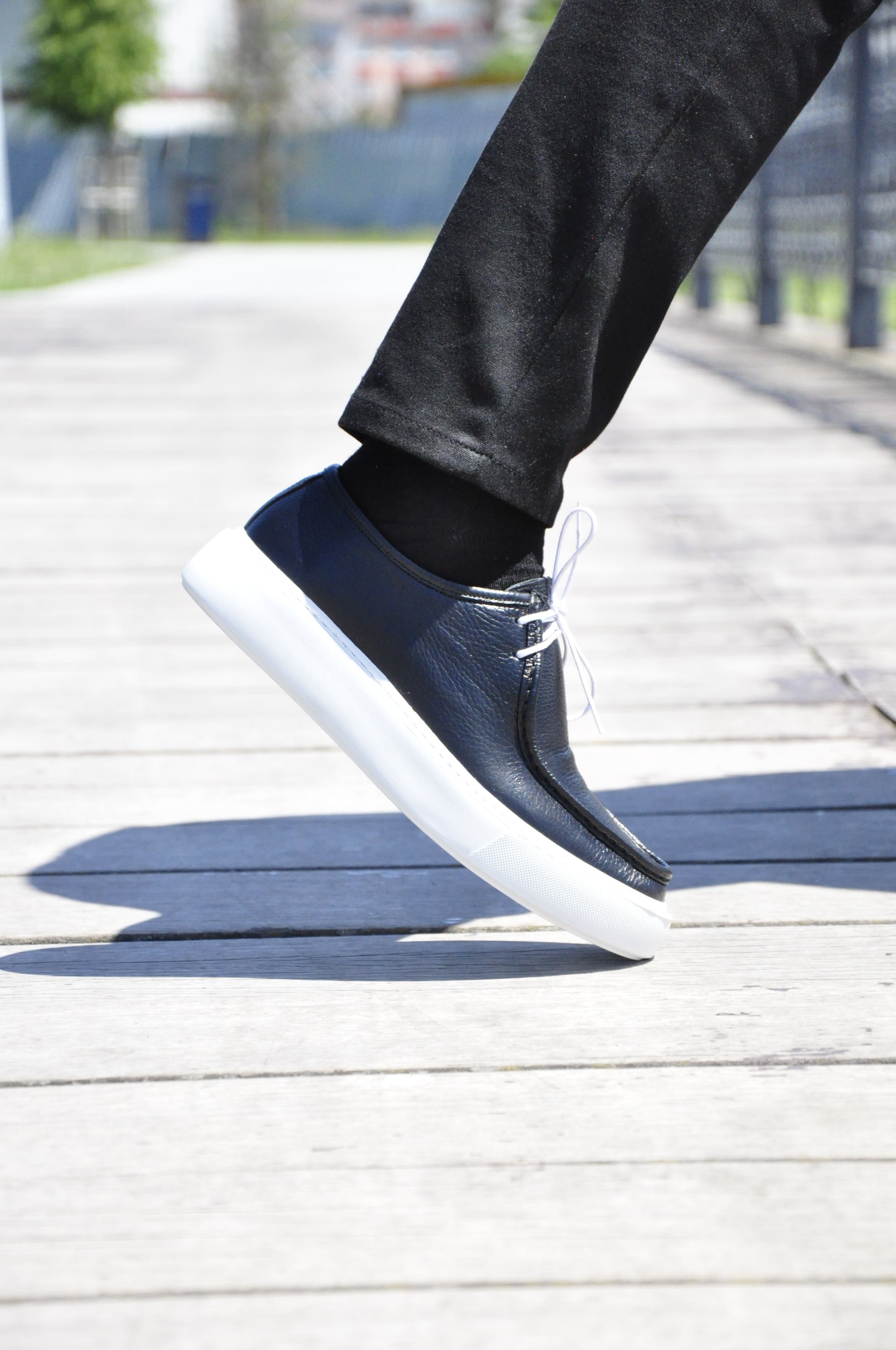 Leo Model Hakiki Natural Floater Deri Loafer Ayakkabı - Siyah