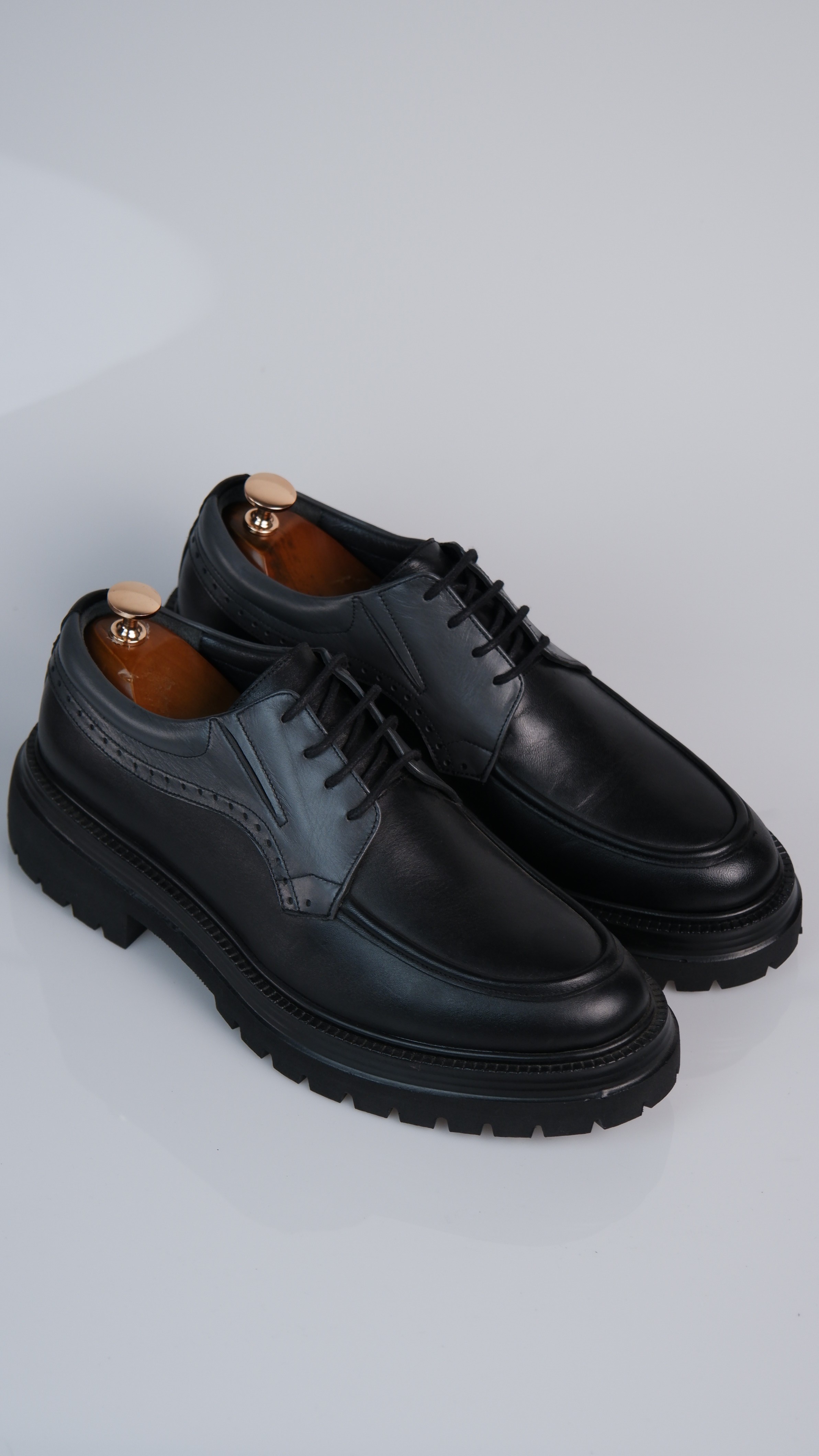 Flaw Model Hakiki Natural Deri Casual Ayakkabı - Siyah