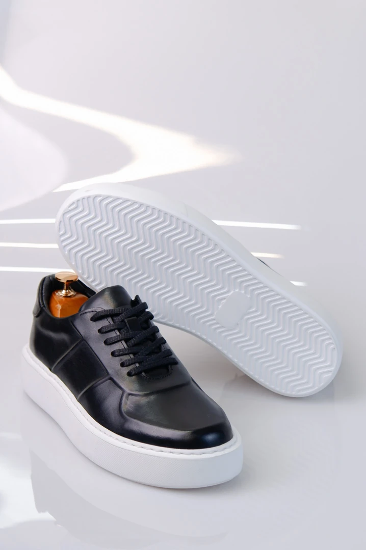 Navy Model hakiki Natural Deri Sneaker Ayakkabı