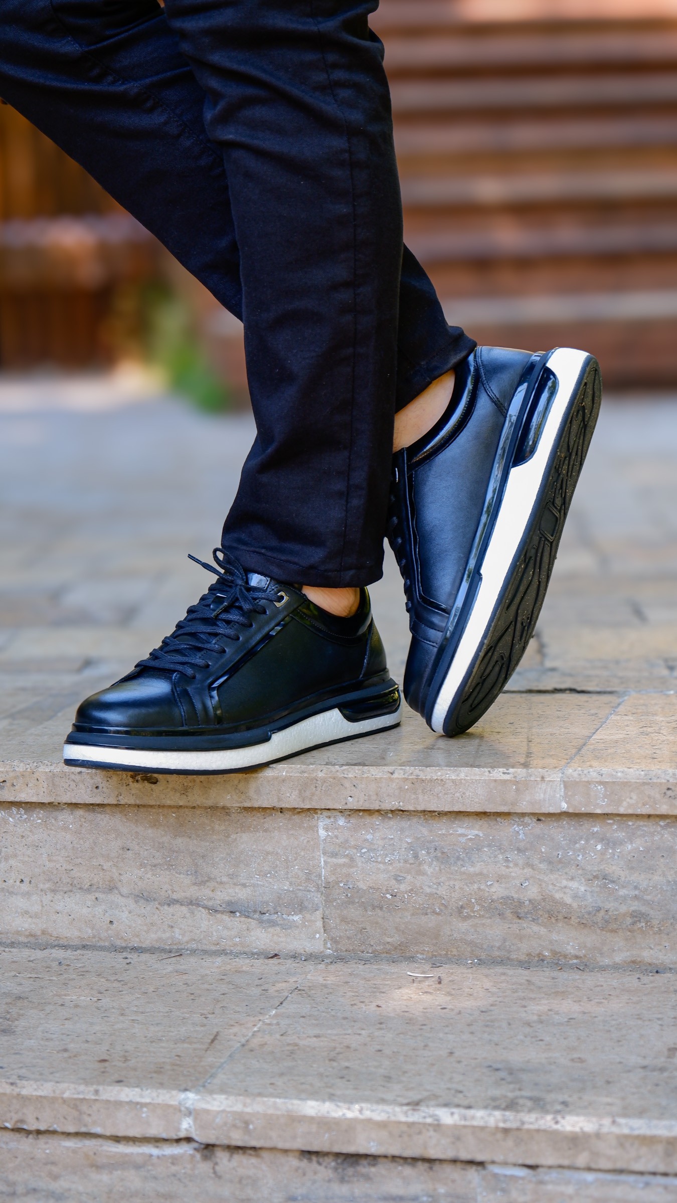 Orion model Hakiki Natural Deri Köpük Comfort Taban Sneaker Ayakkabı