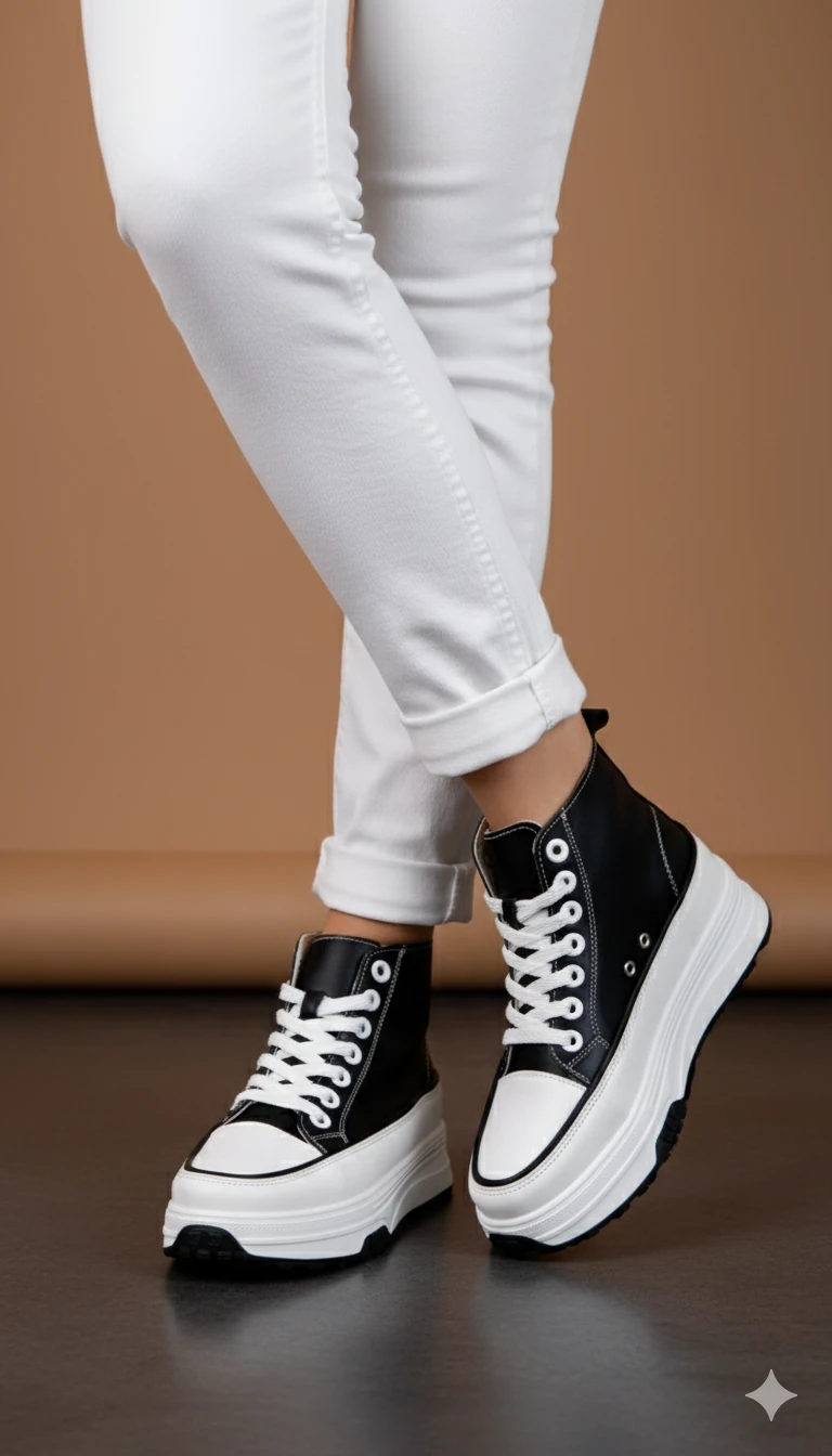 Marquise Model Kadın Günlük Sneaker Aykkabı - Siyah