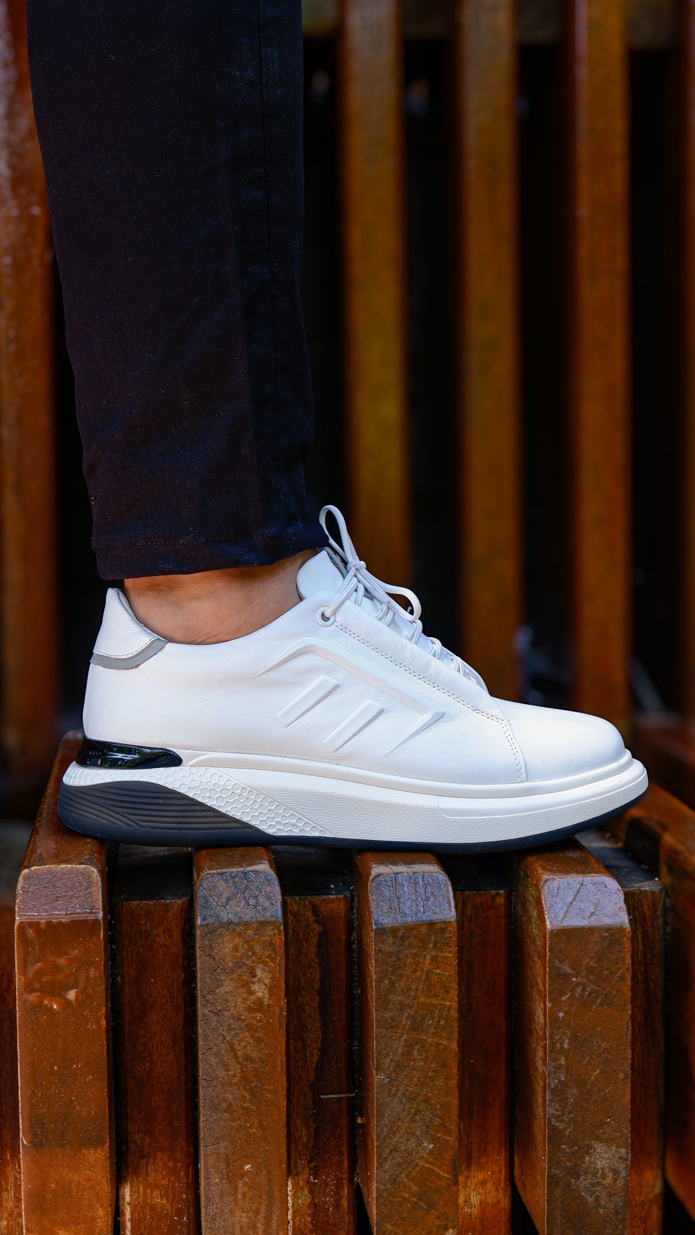 Claw Model Hakiki Natural Deri Köpük Comfort Taban Sneaker Ayakkabı - Grii