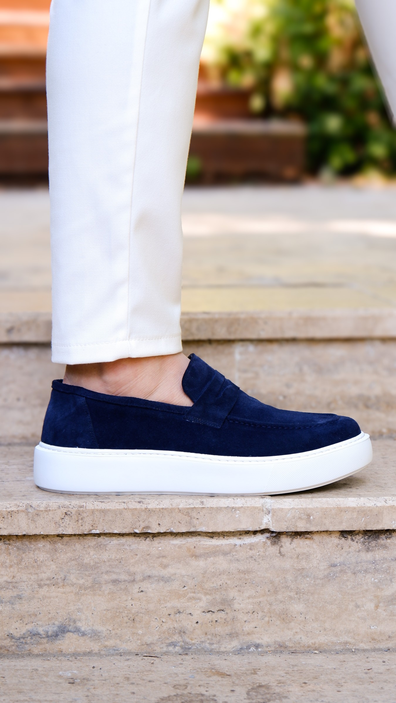 Dumas Model Hakiki Natural Set Deri Loafer Ayakkabı - LACİVERT