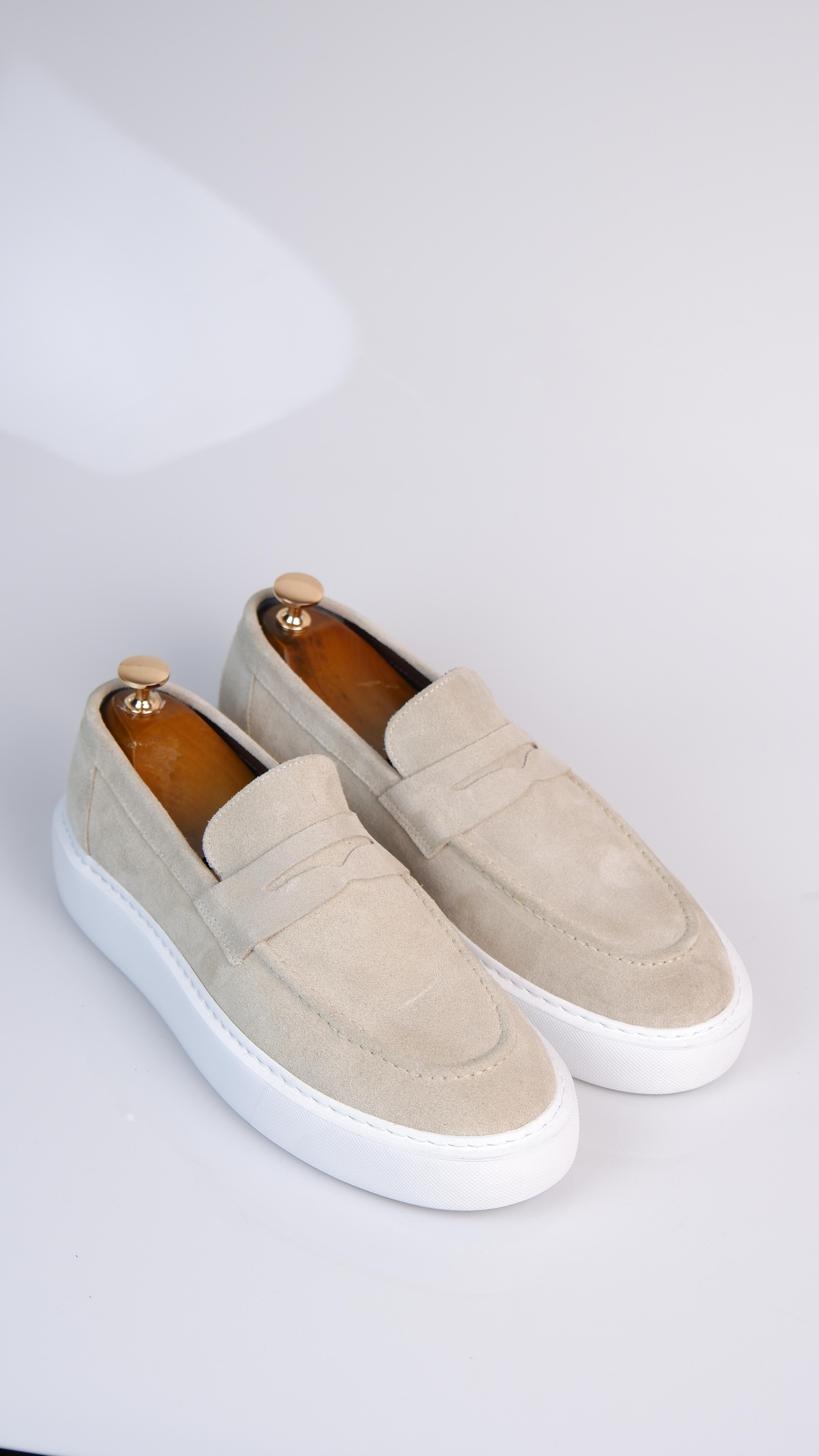 Dumas Model Hakiki Natural Set Deri Loafer Ayakkabı - Bej