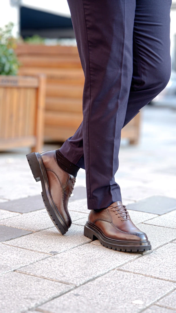 Brogue Model Haiki Natural Deri Casual Ayakkabı