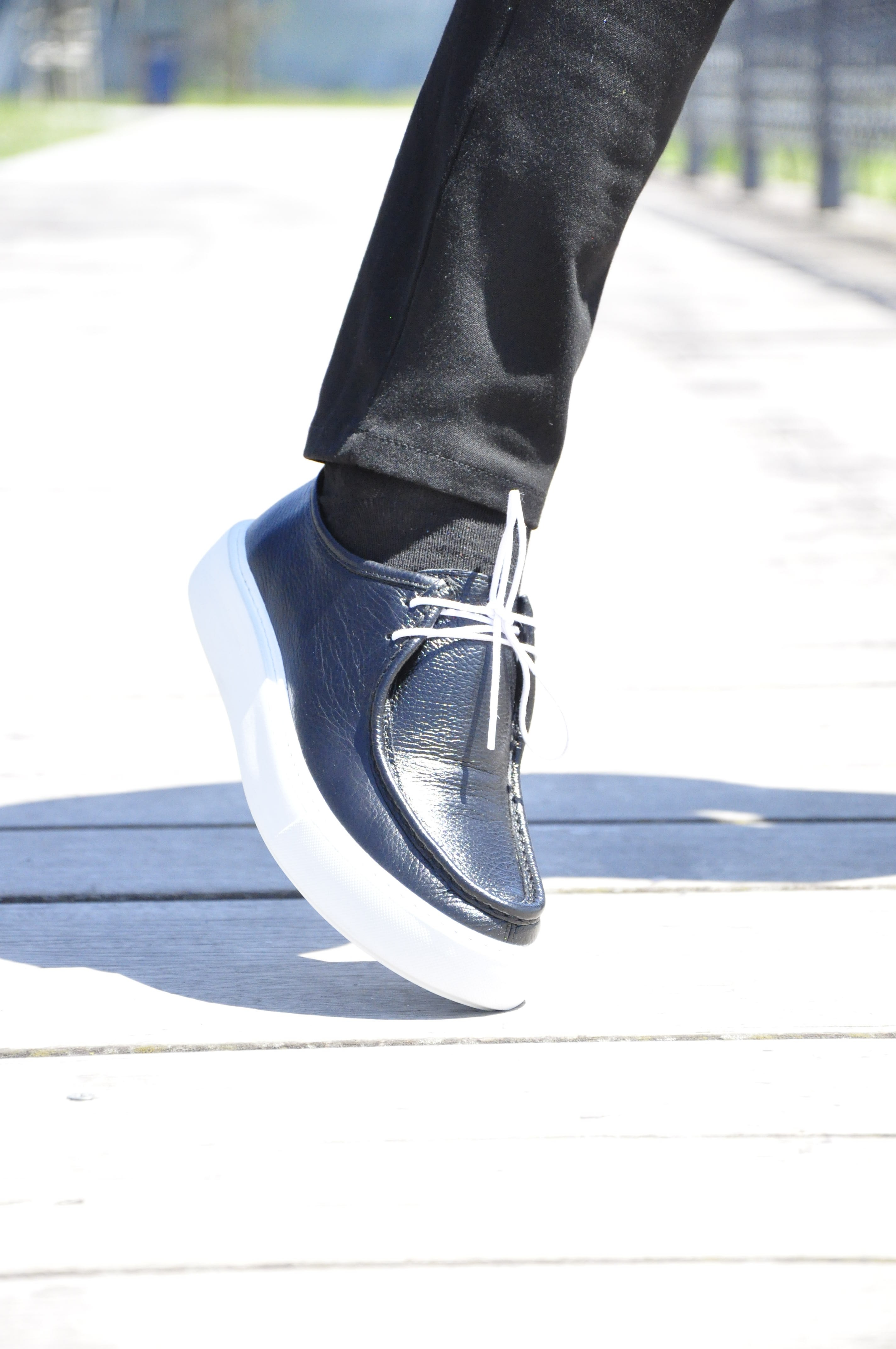 Leo Model Hakiki Natural Floater Deri Loafer Ayakkabı - Siyah