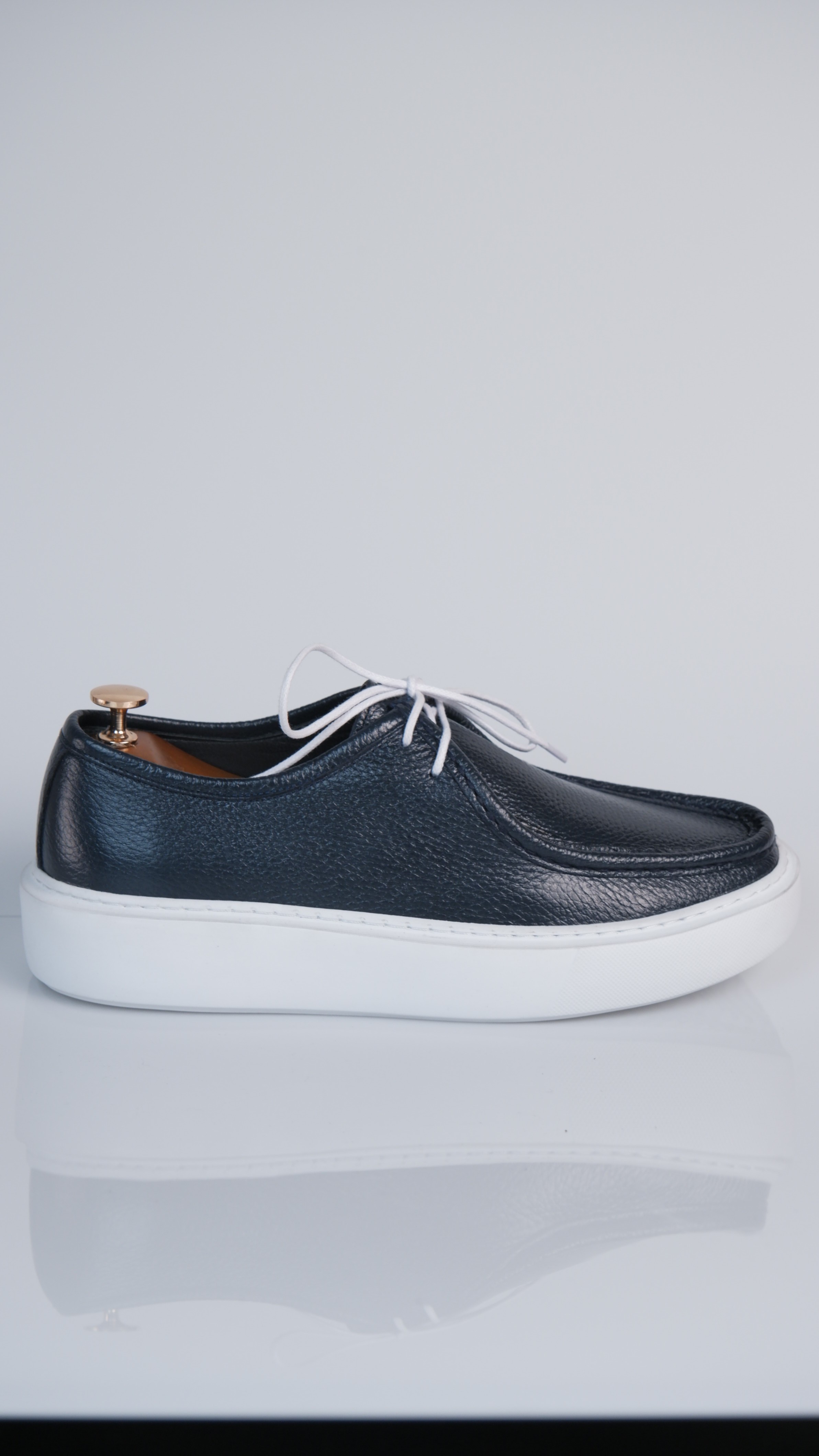 Leo Model Hakiki Natural Floater Deri Loafer Ayakkabı - LACİVERT