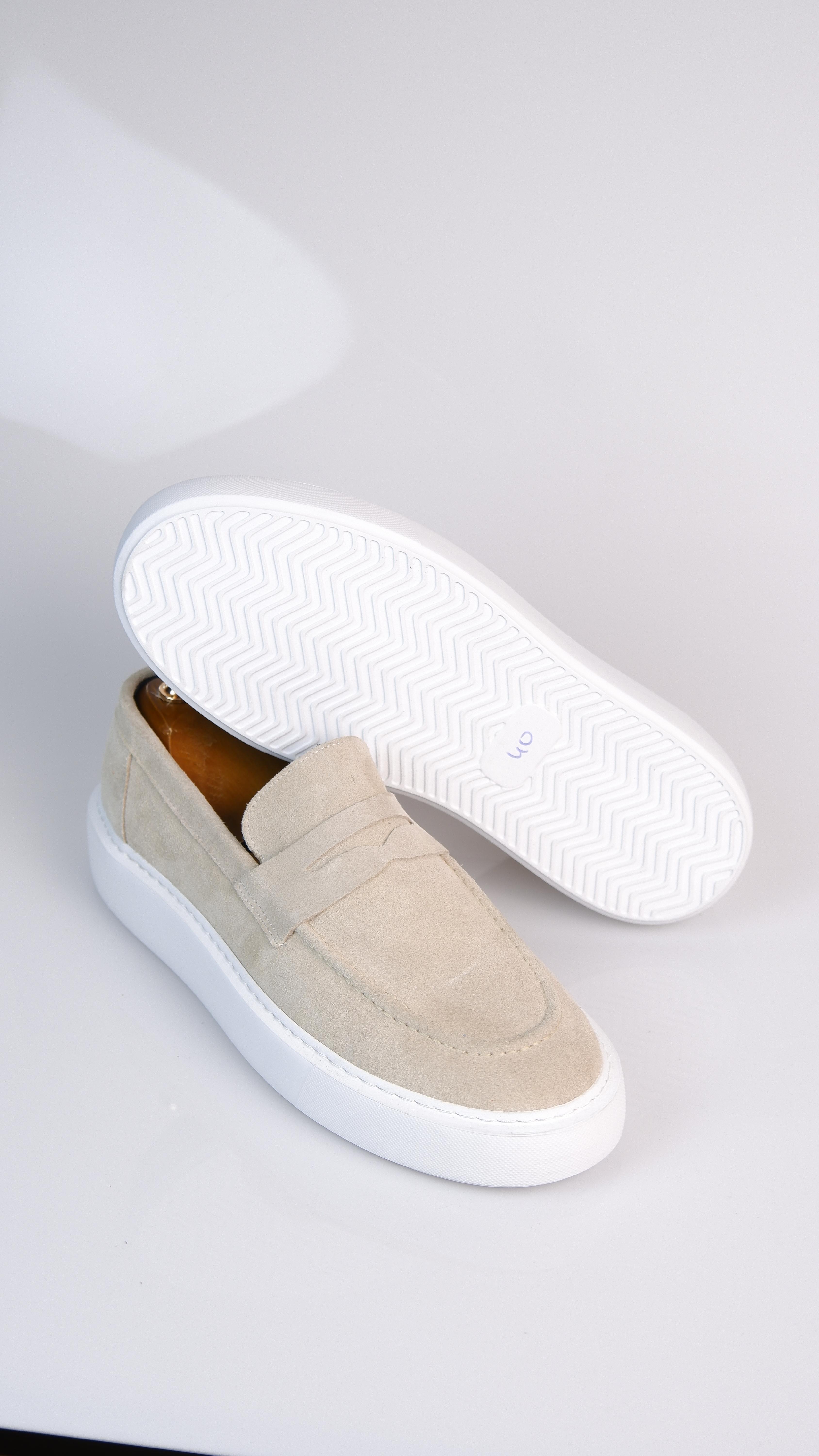 Dumas Model Hakiki Natural Set Deri Loafer Ayakkabı - Bej