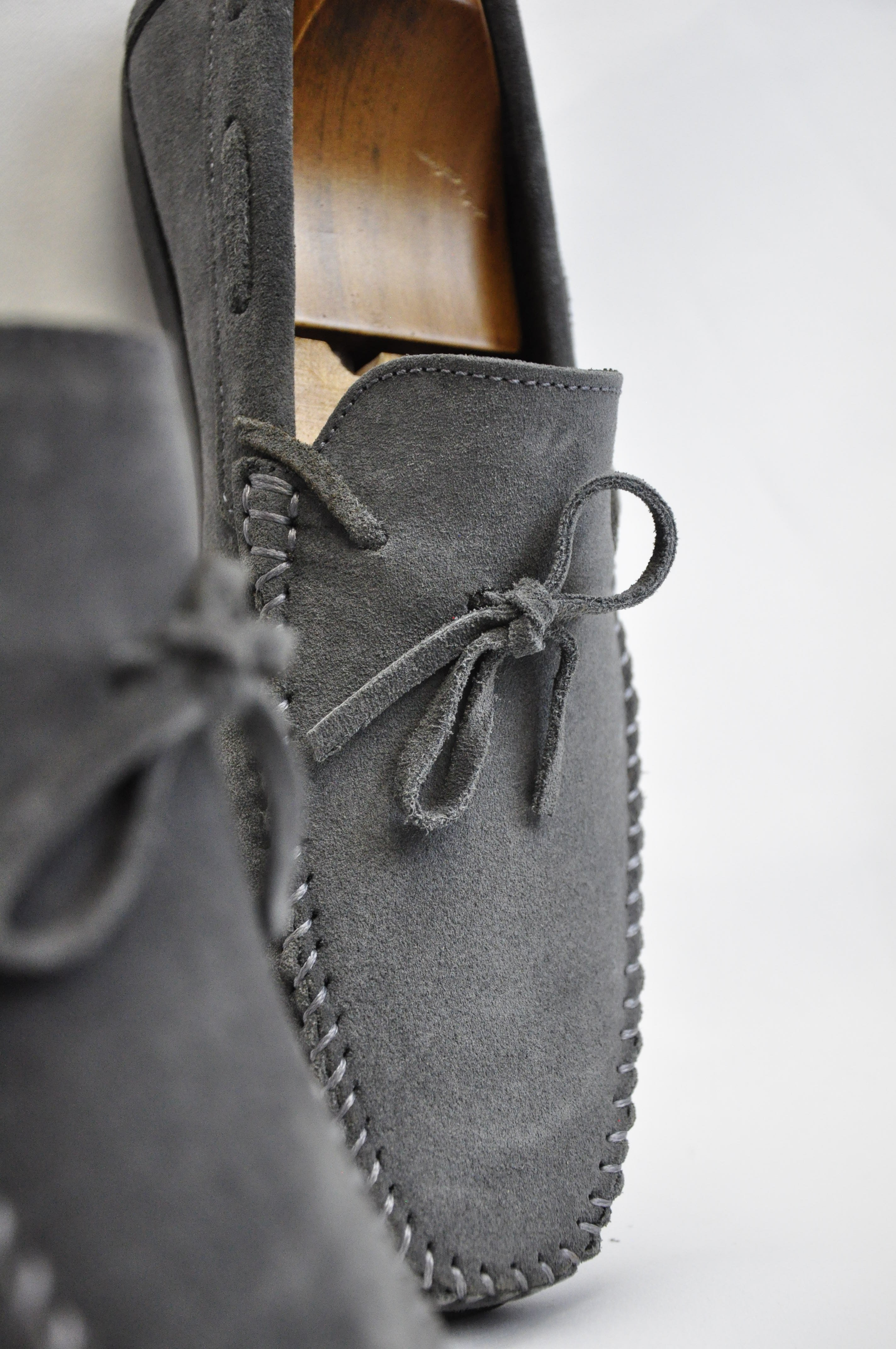 Roc Model Hakiki Natural Süet Deri Loafer Ayakkabı - Gri