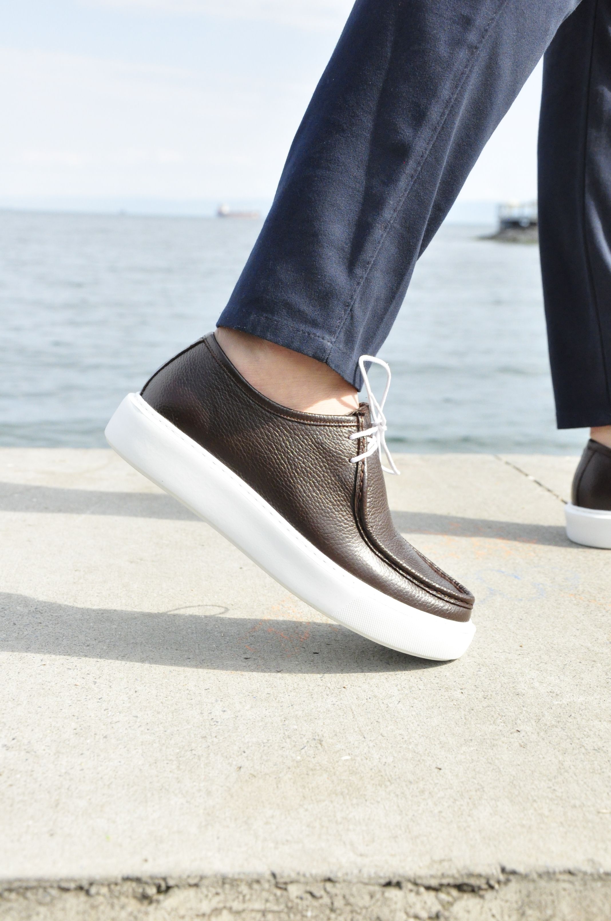 Leo Model Hakiki Natural Floater Deri Loafer Ayakkabı - Kahverengi