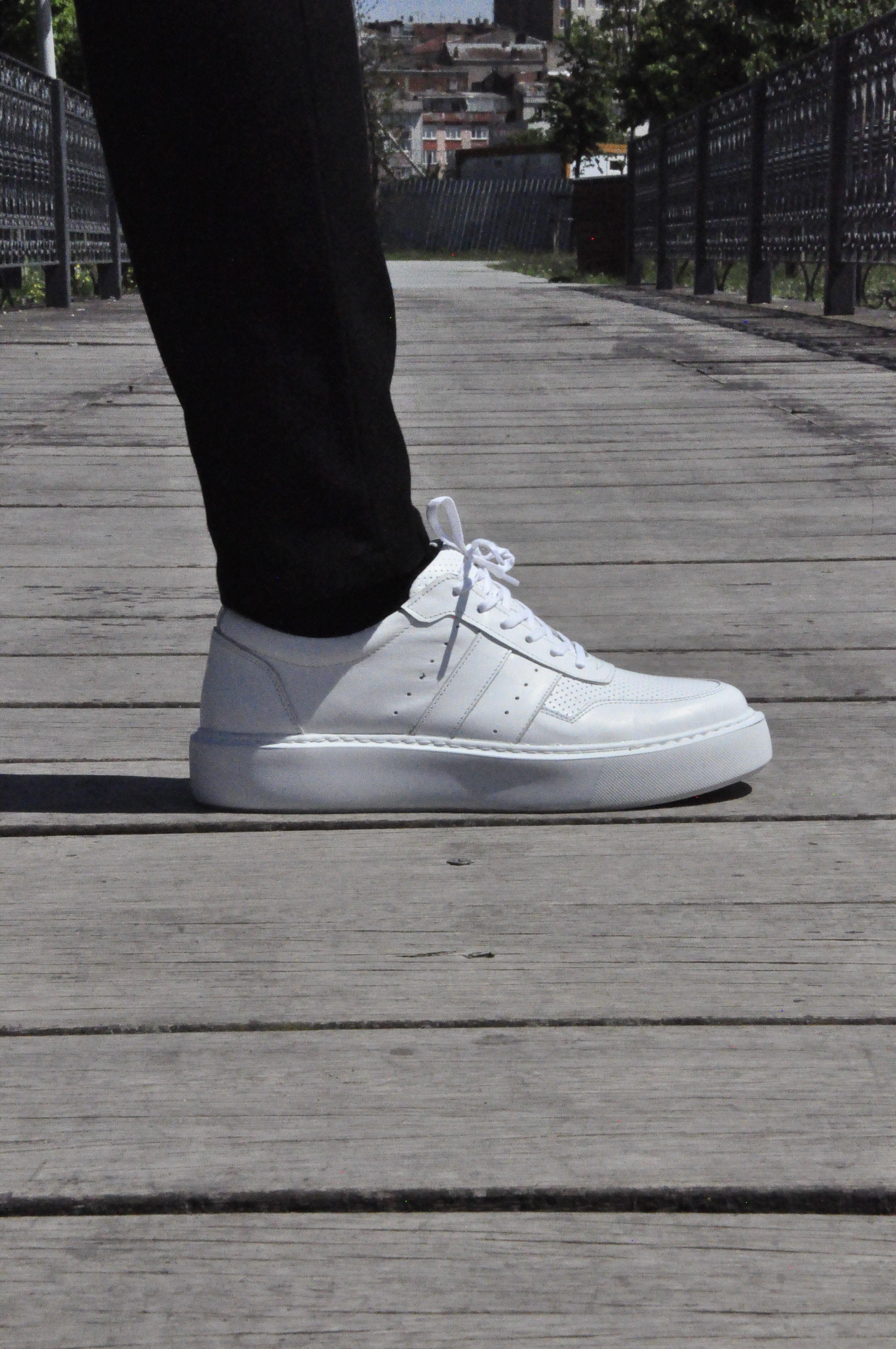 Viper Model Hakiki Natural Deri Sneaker Ayakkabı - Beyaz