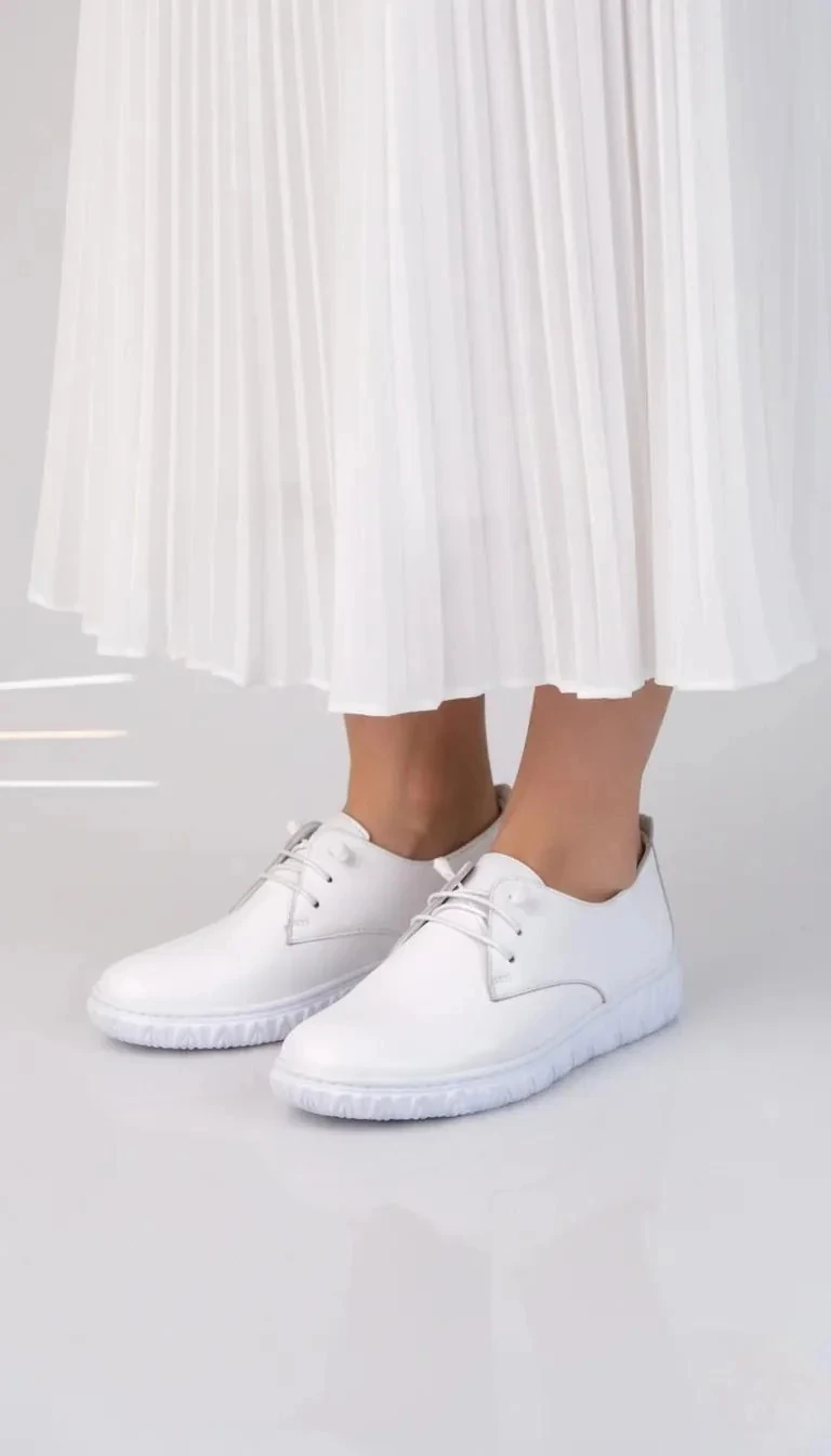 Ivory Model Hakiki Deri Kadın Loafer Ayakkabı