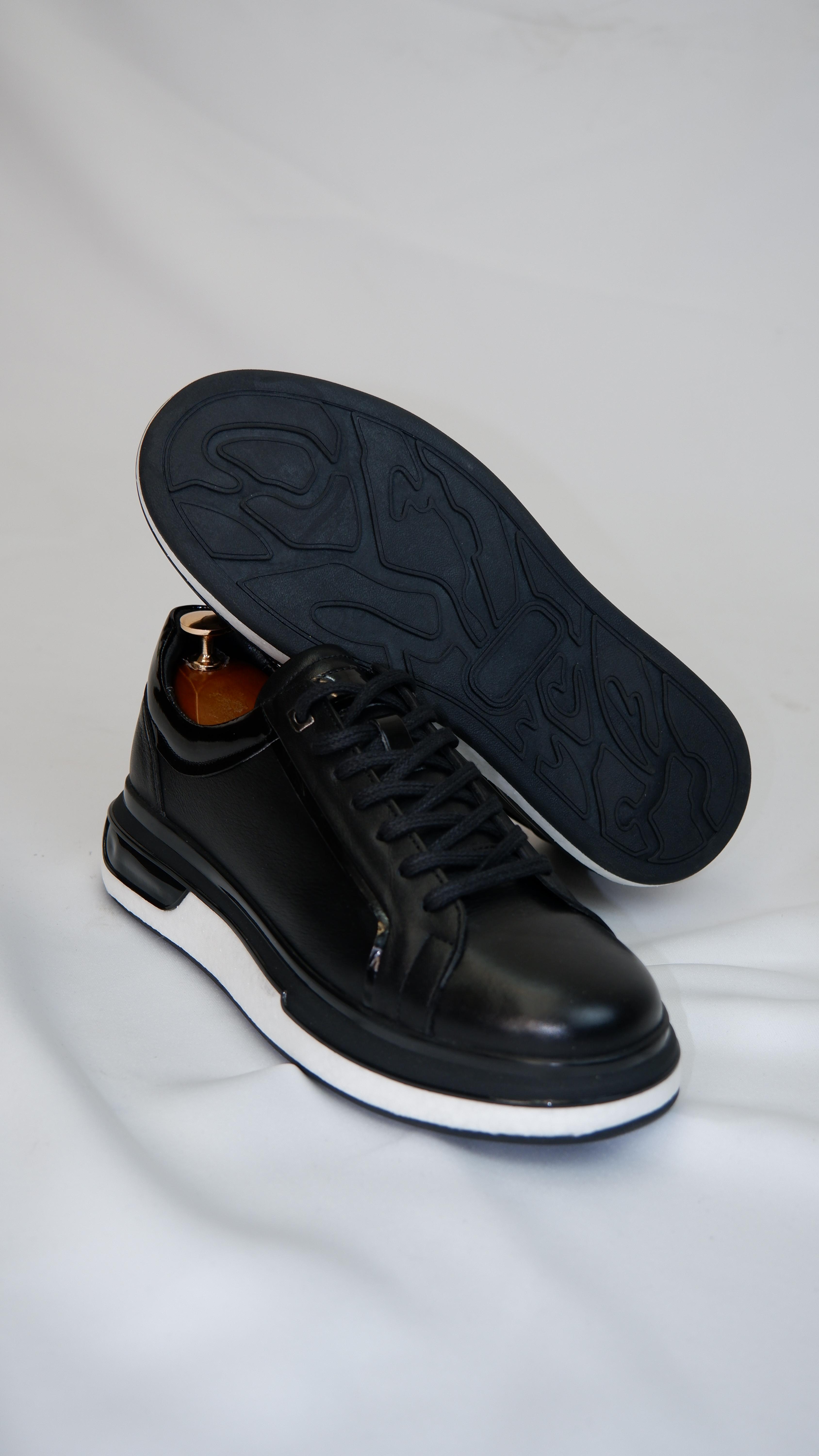 Orion model Hakiki Natural Deri Köpük Comfort Taban Sneaker Ayakkabı