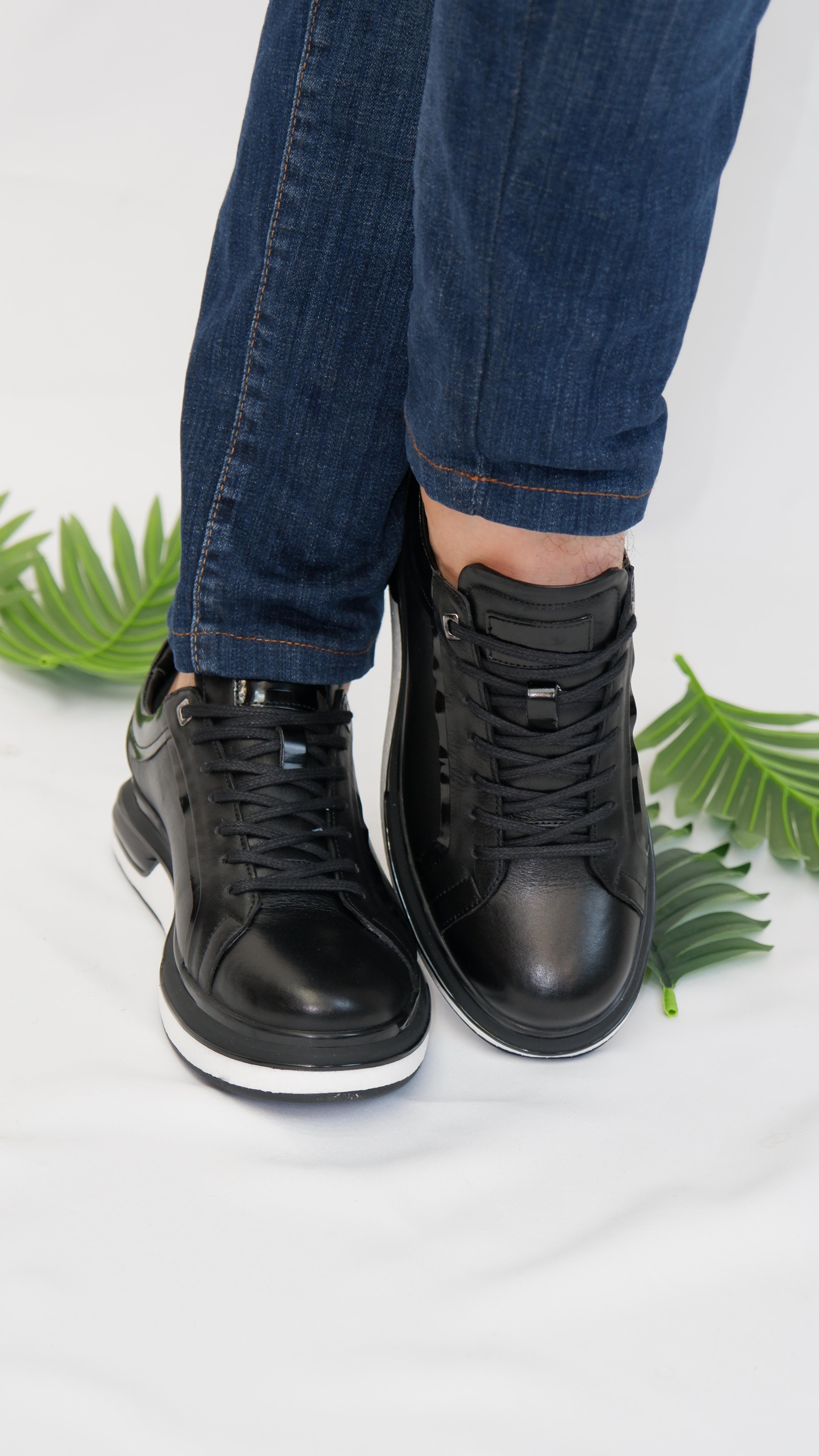 Orion model Hakiki Natural Deri Köpük Comfort Taban Sneaker Ayakkabı