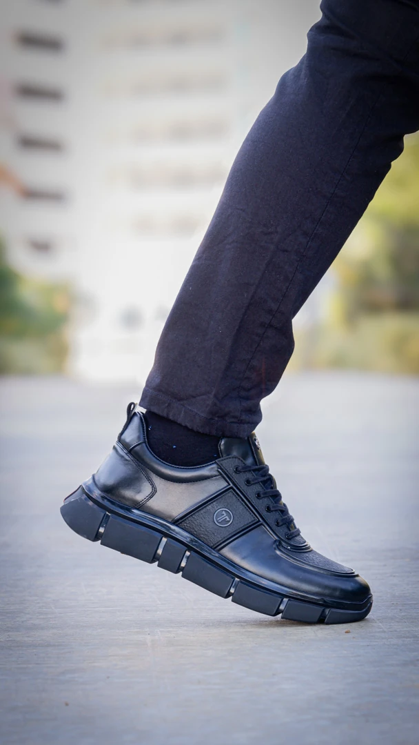Obsidian Model Hakiki Natural Deri Sneaker Ayakkabı