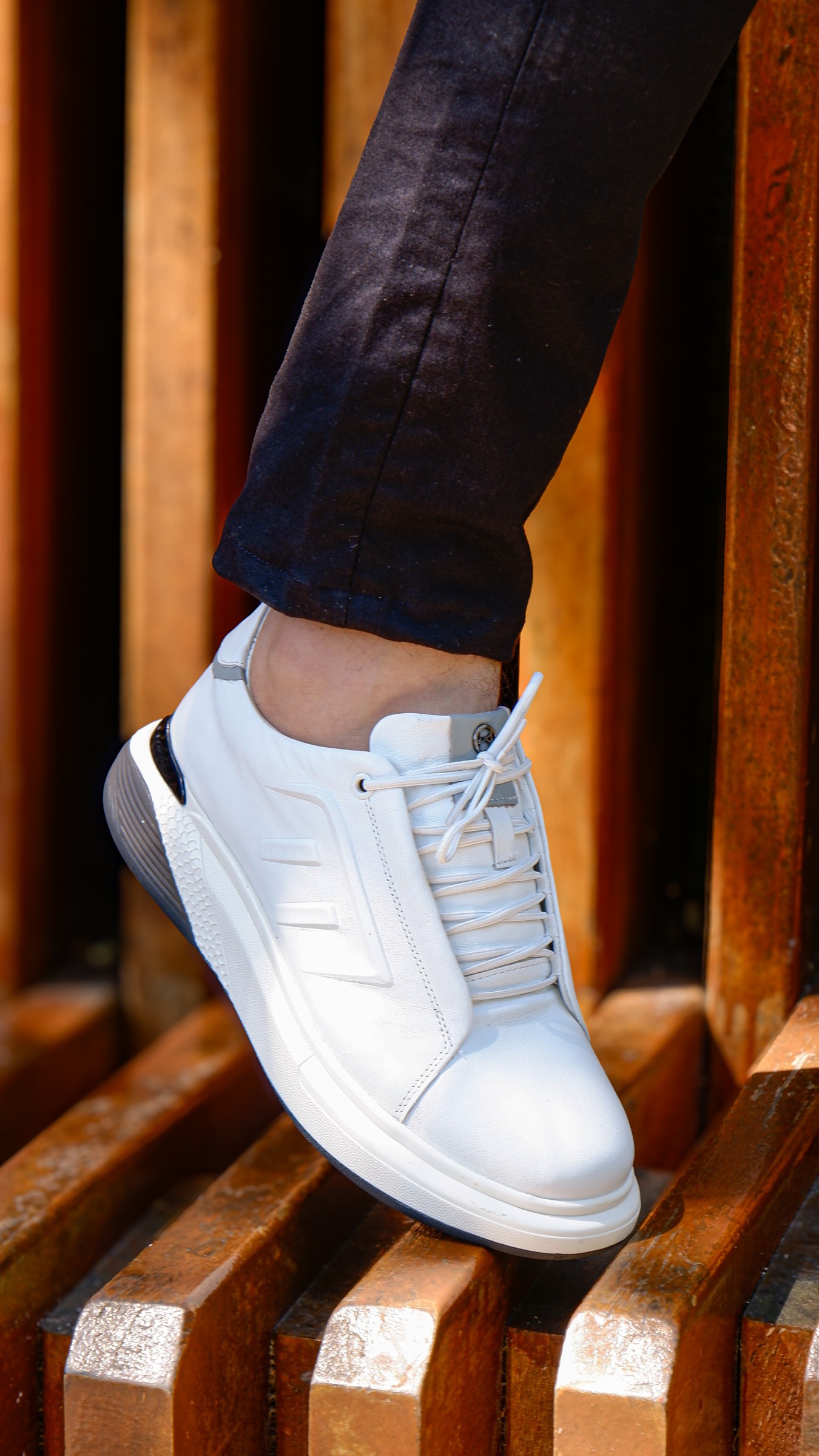 Claw Model Hakiki Natural Deri Köpük Comfort Taban Sneaker Ayakkabı - Grii