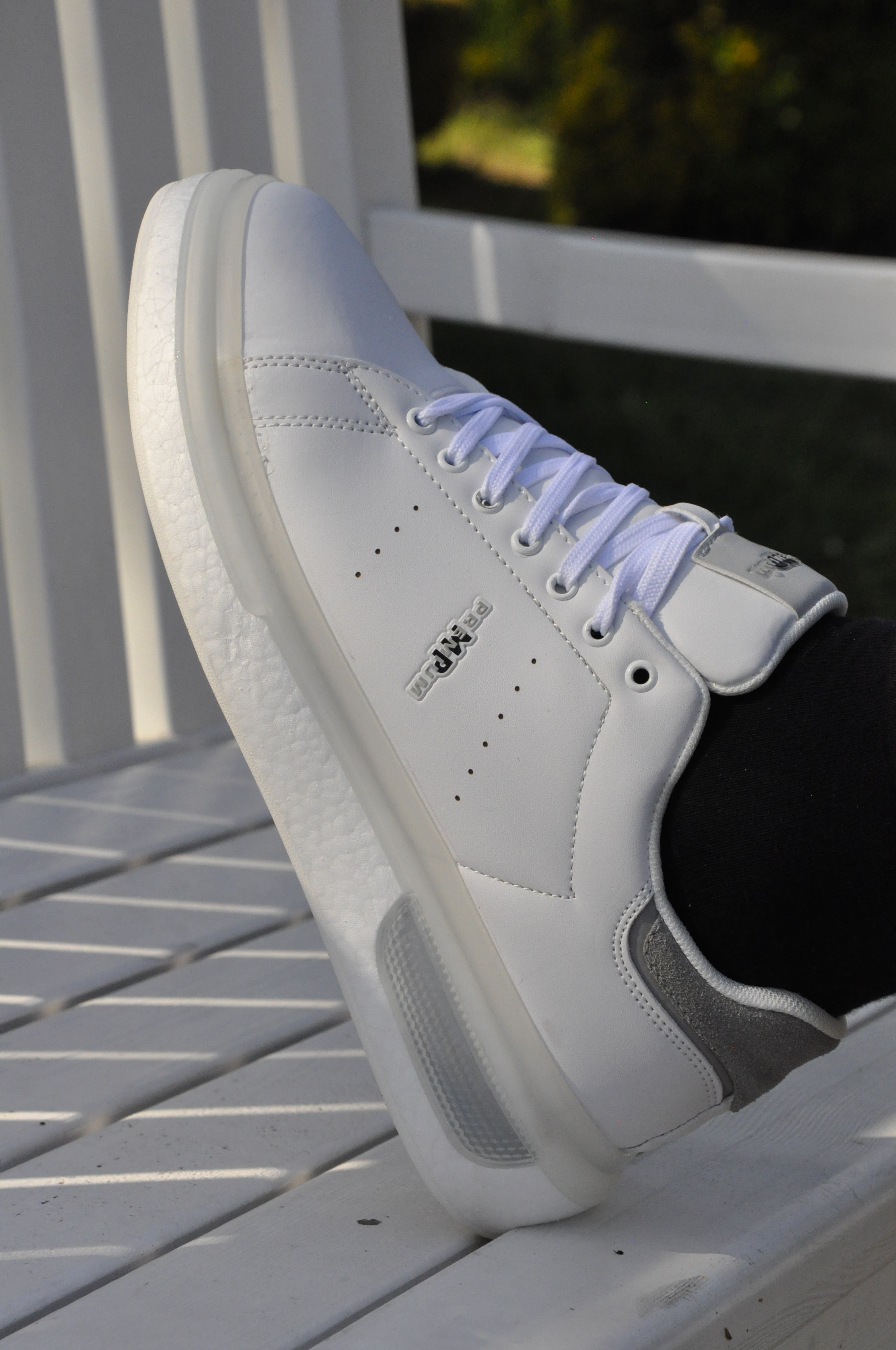 Pekin Model Hakiki Natural Deri Sneaker Ayakkabı - Beyaz