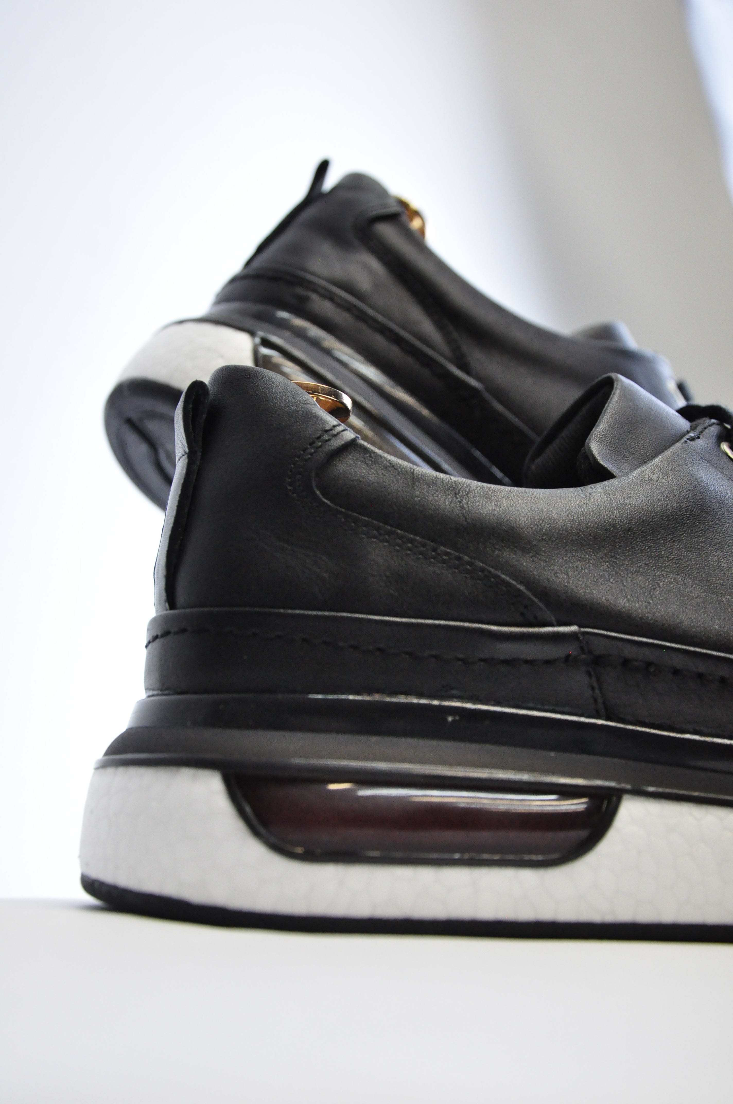 Pekin Model Hakiki Natural Deri Sneaker Ayakkabı - Siyah
