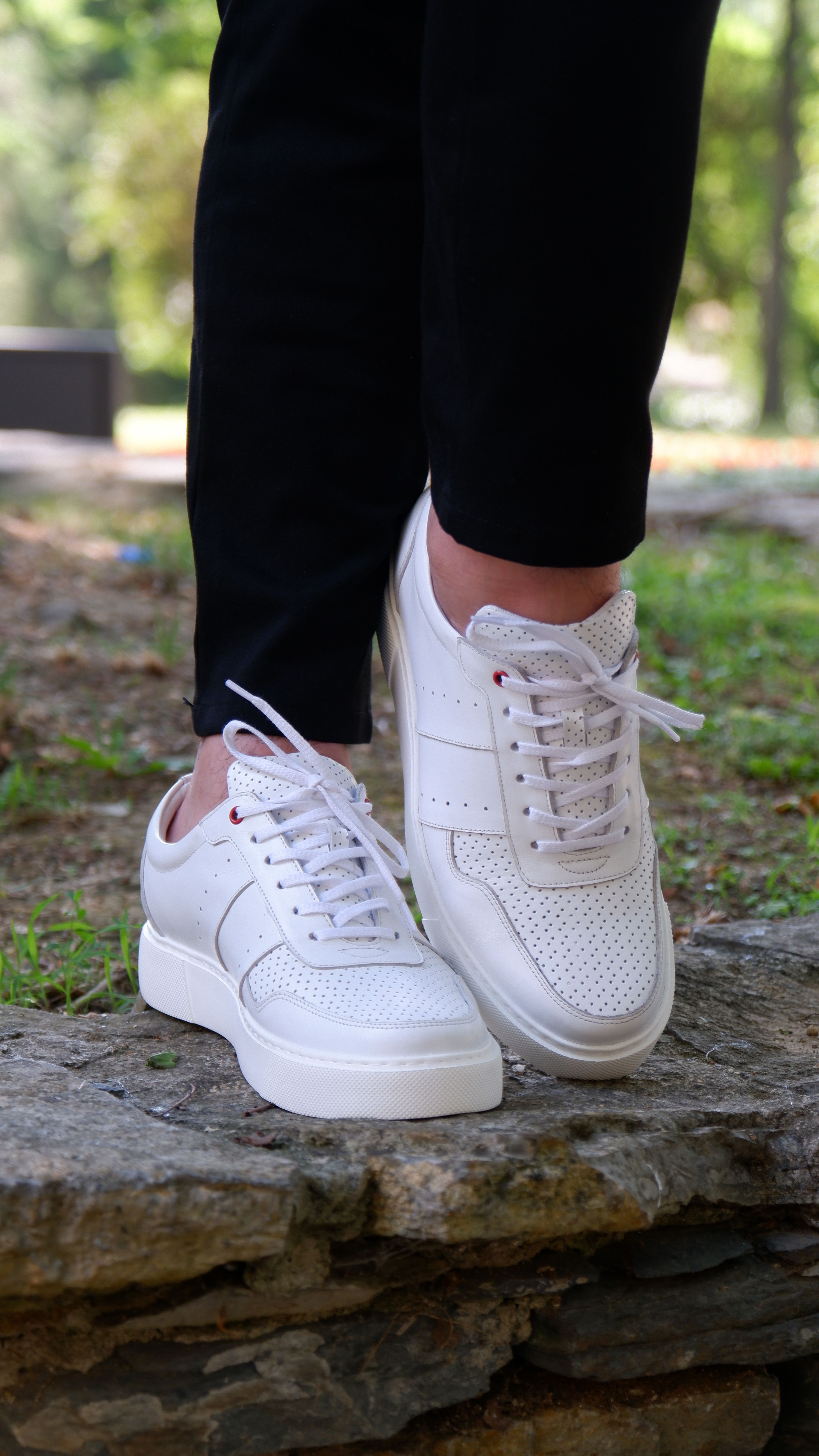 Viper Model Hakiki Natural Deri Sneaker Ayakkabı - Grii