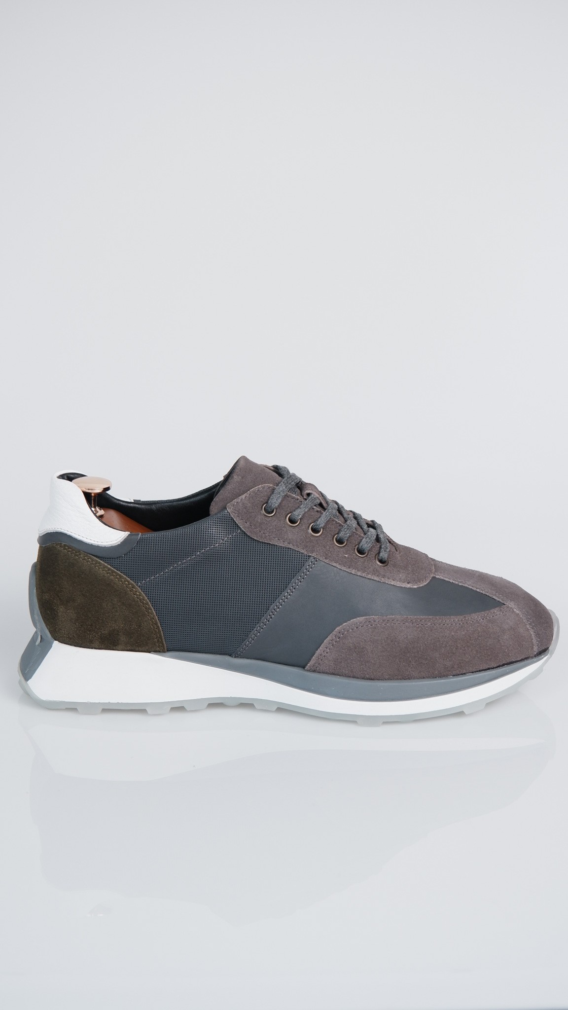 Pirlo Model Hakiki Natural Kombinasyon Deri Sneaker Ayakkabı
