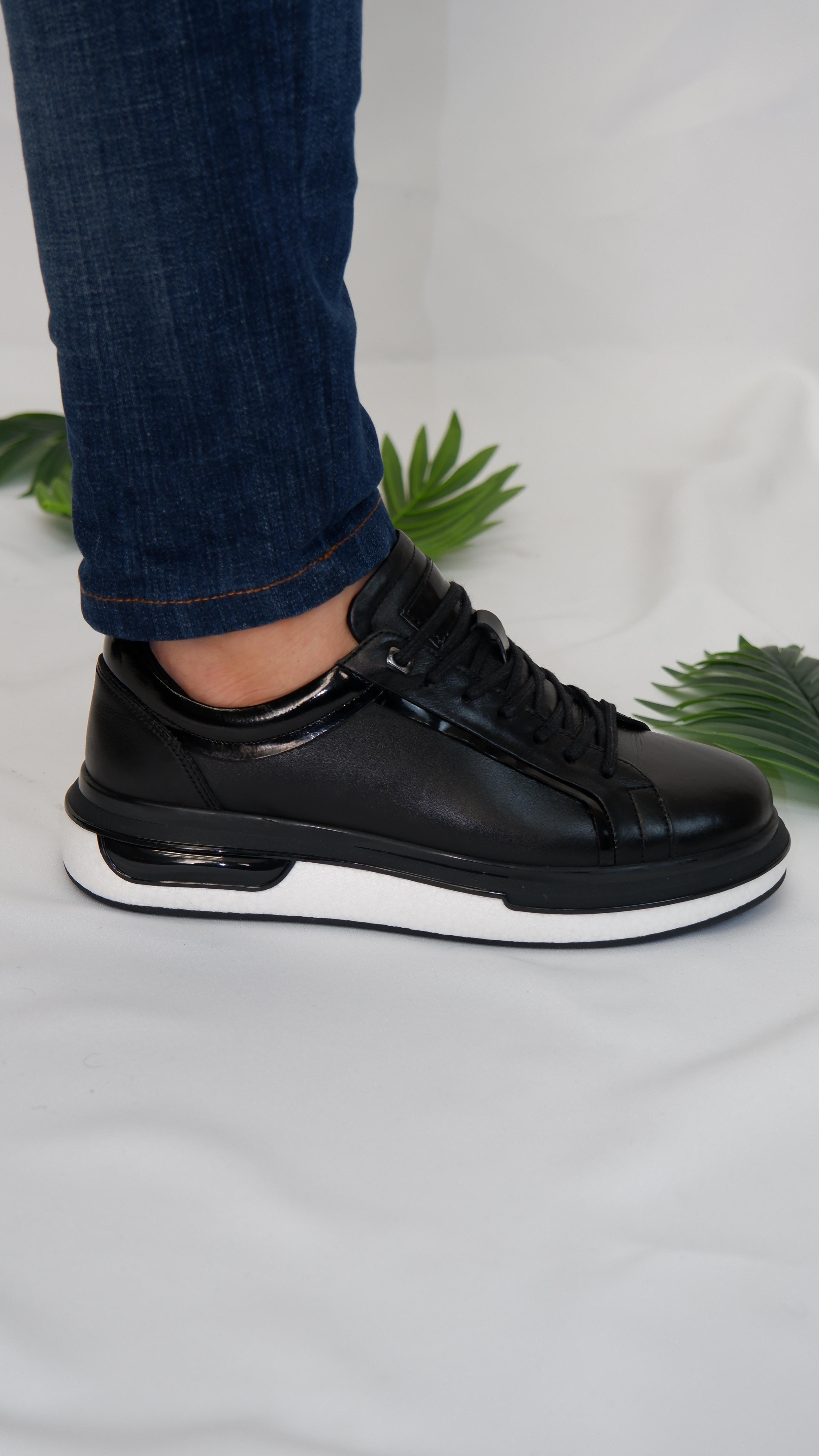 Orion model Hakiki Natural Deri Köpük Comfort Taban Sneaker Ayakkabı