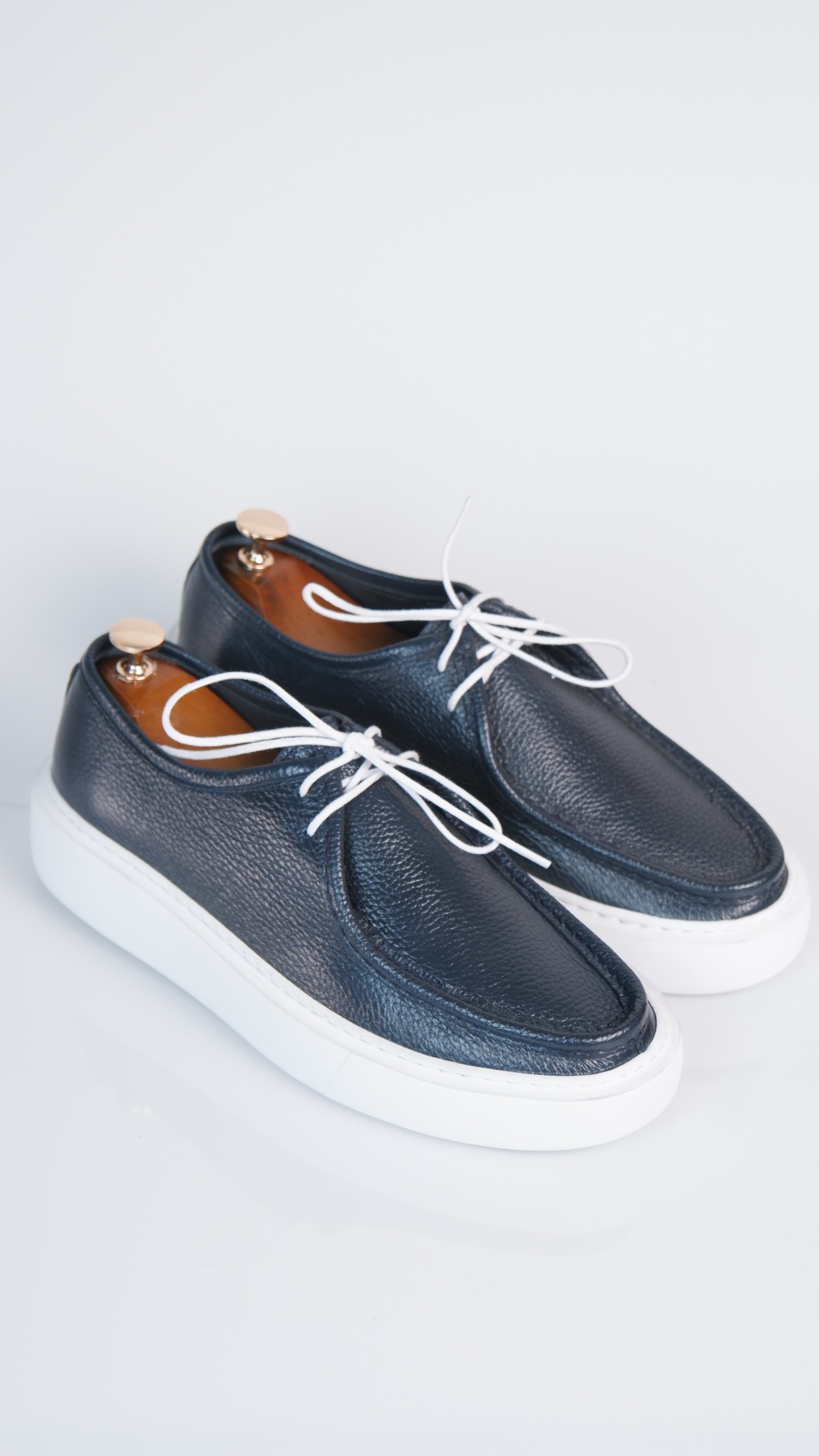 Leo Model Hakiki Natural Floater Deri Loafer Ayakkabı - LACİVERT